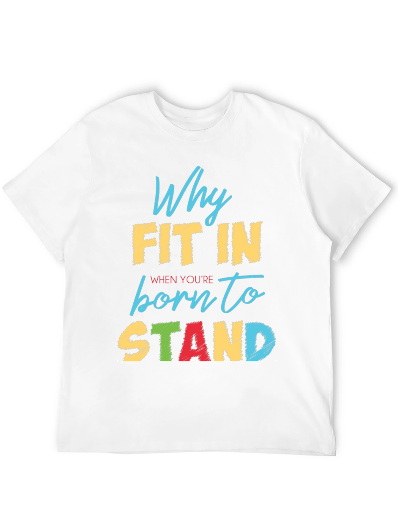 Why Fit In Black Graphic Tee