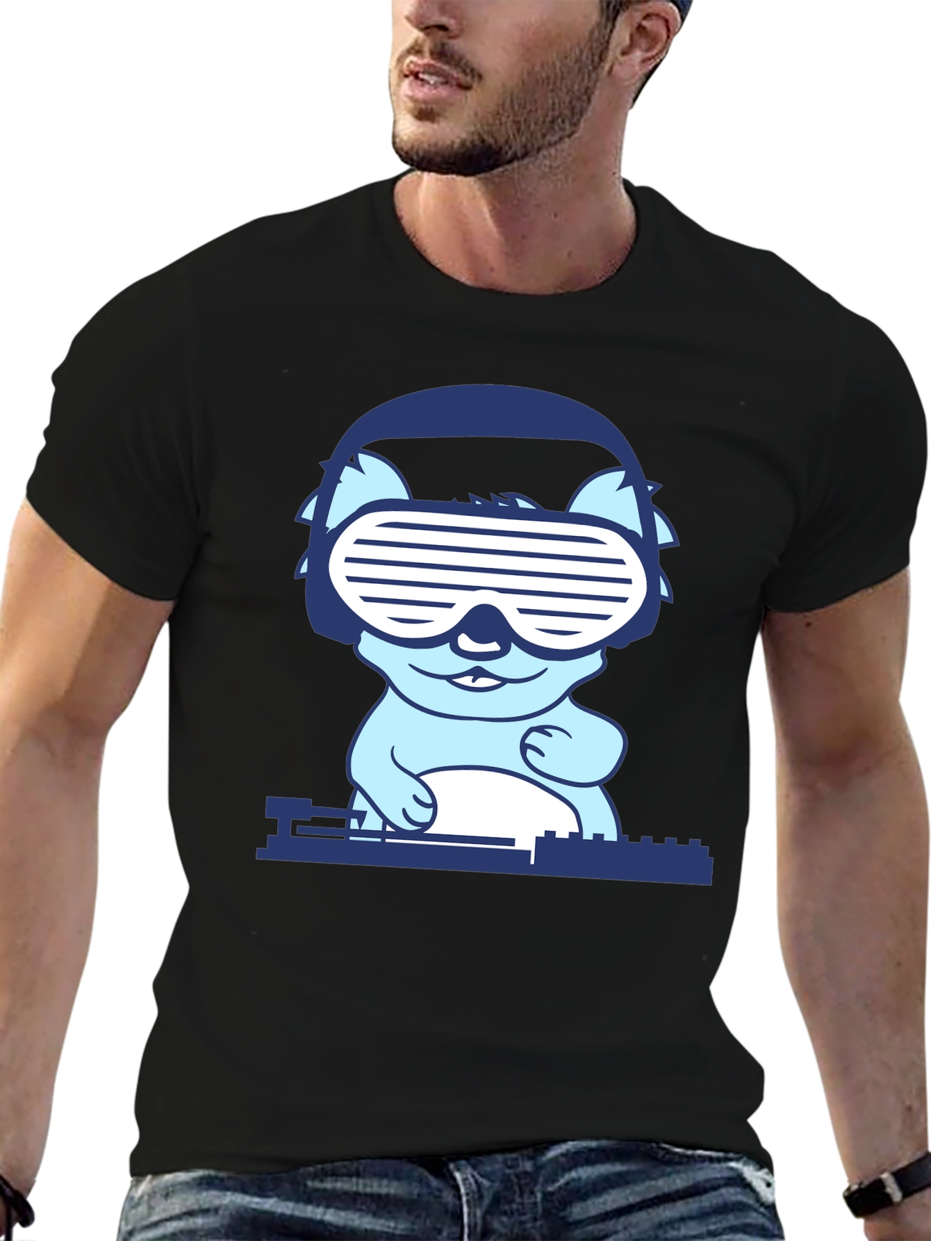 DJ Cat T-Shirt - Cool Party Animal Tee