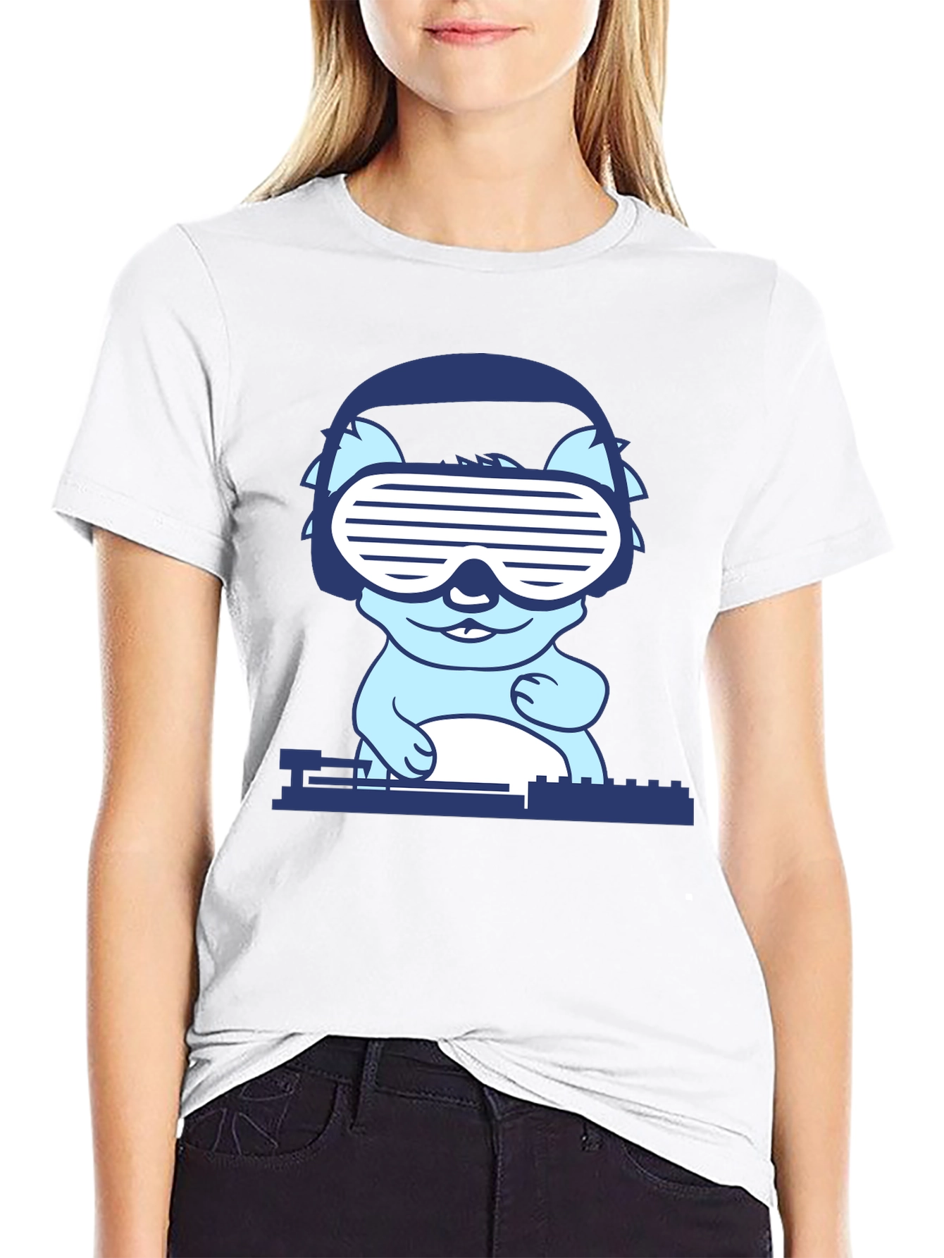 DJ Cat T-Shirt - Cool Party Animal Tee