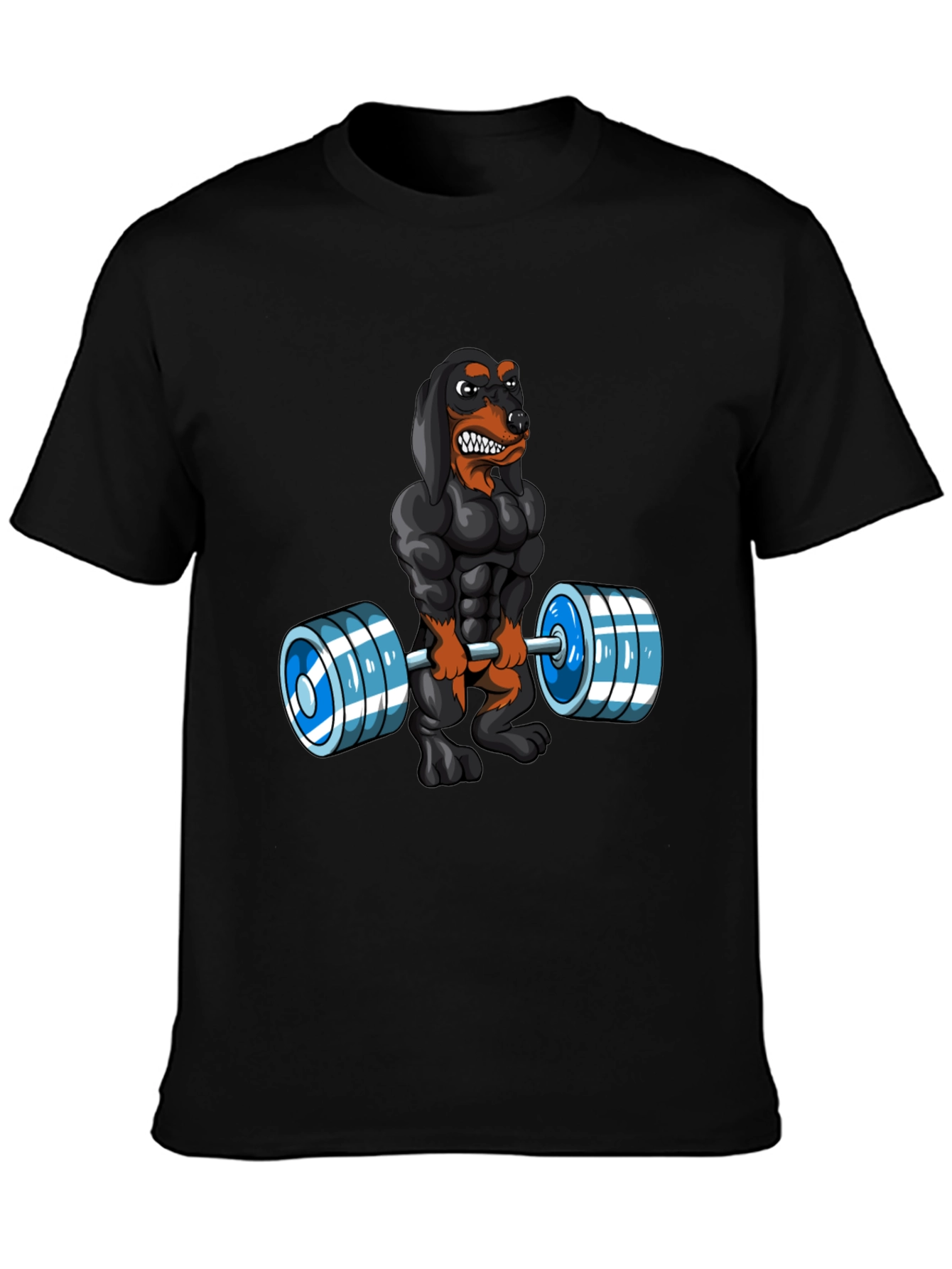 Weightlifting Dachshund Graphic T-Shirt