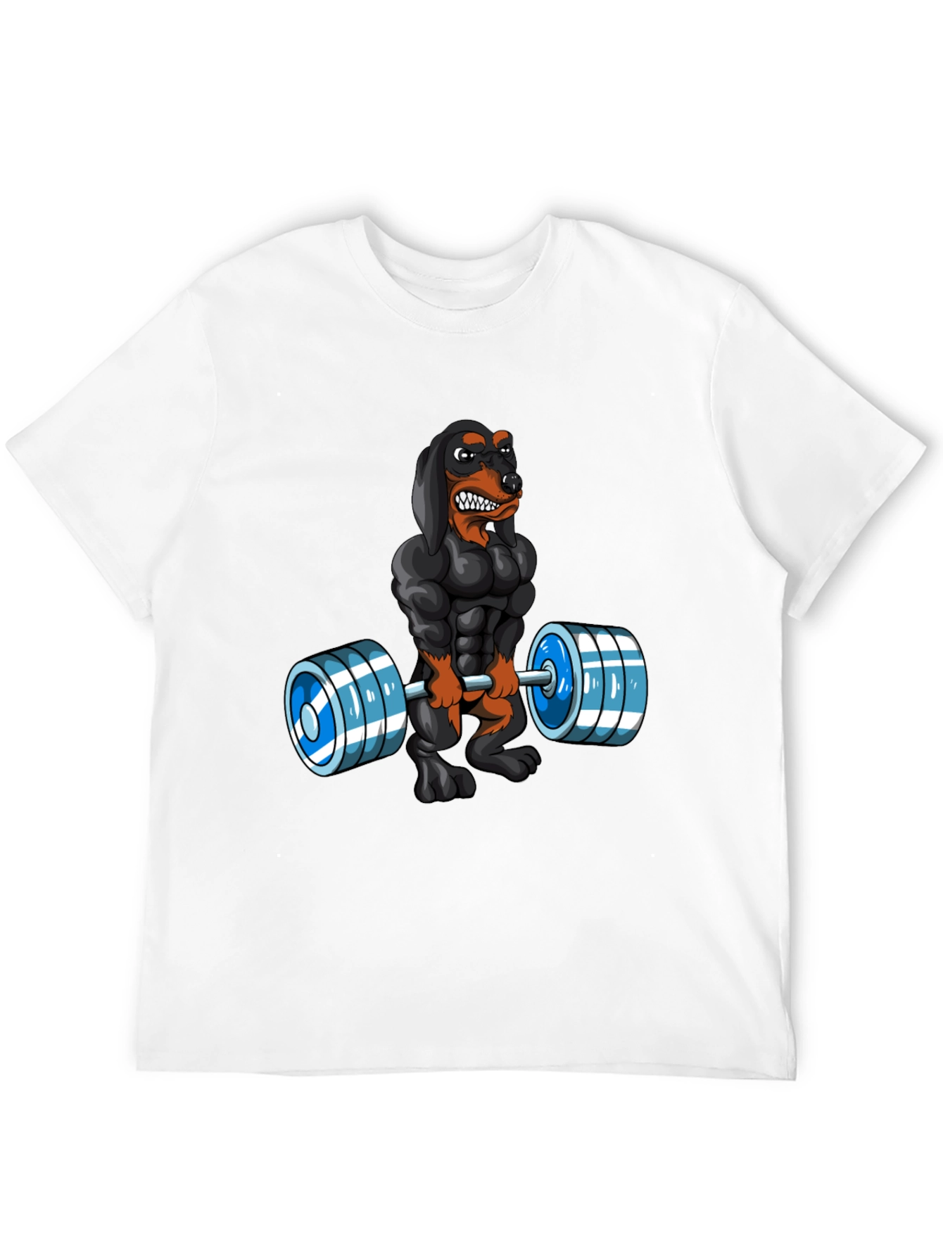 Weightlifting Dachshund Graphic T-Shirt