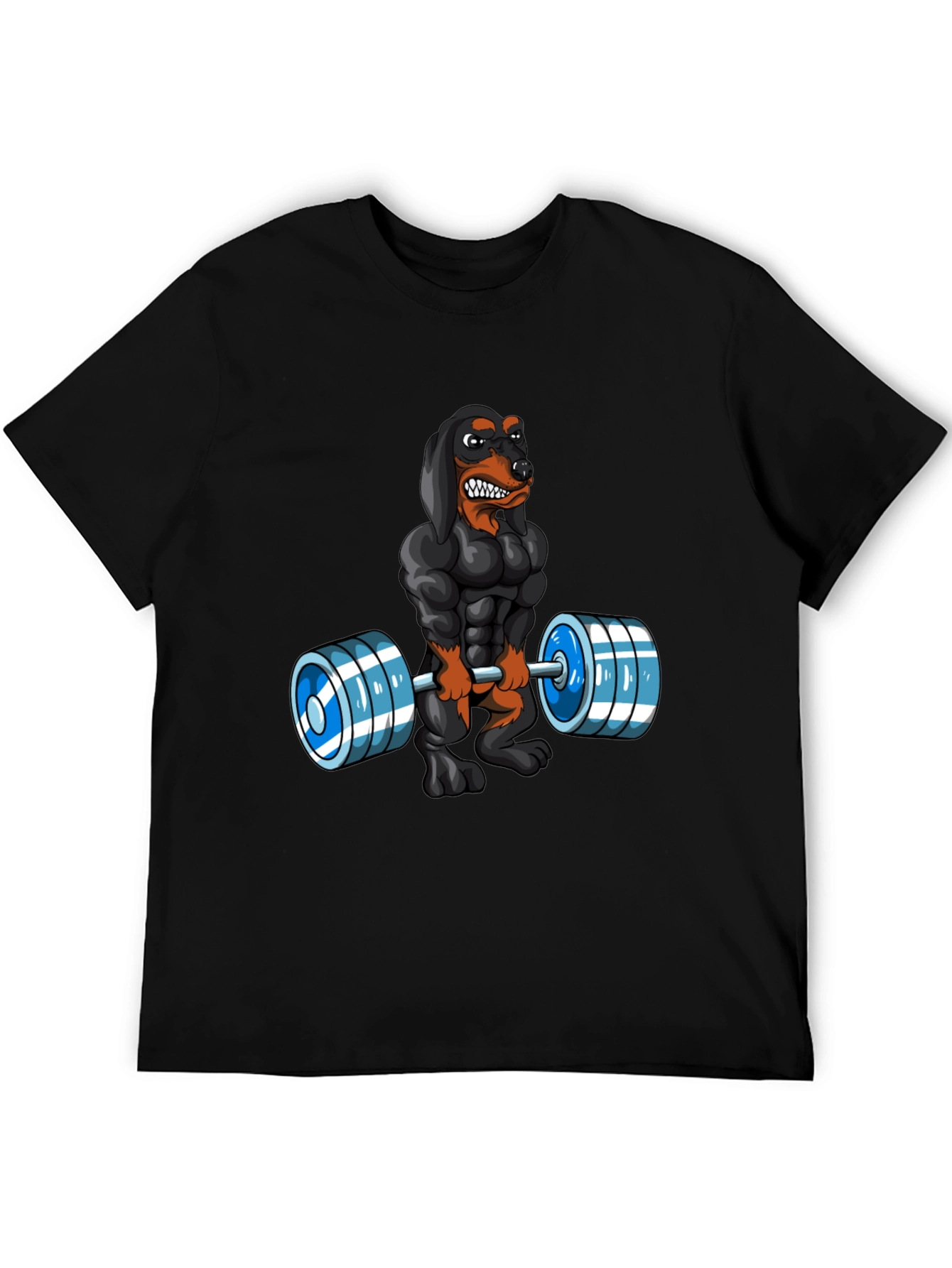 Weightlifting Dachshund Graphic T-Shirt