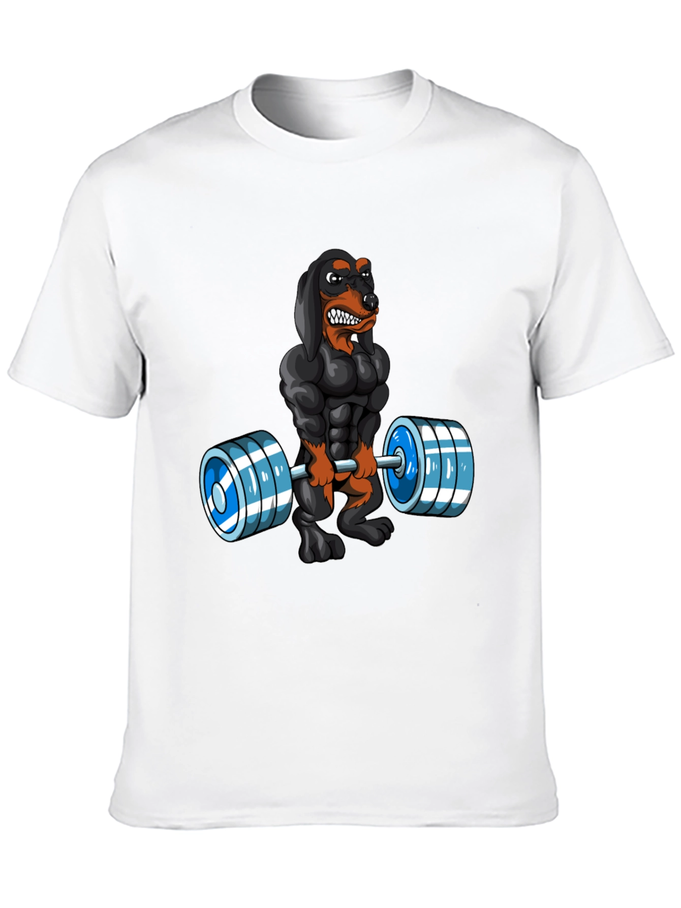 Weightlifting Dachshund Graphic T-Shirt