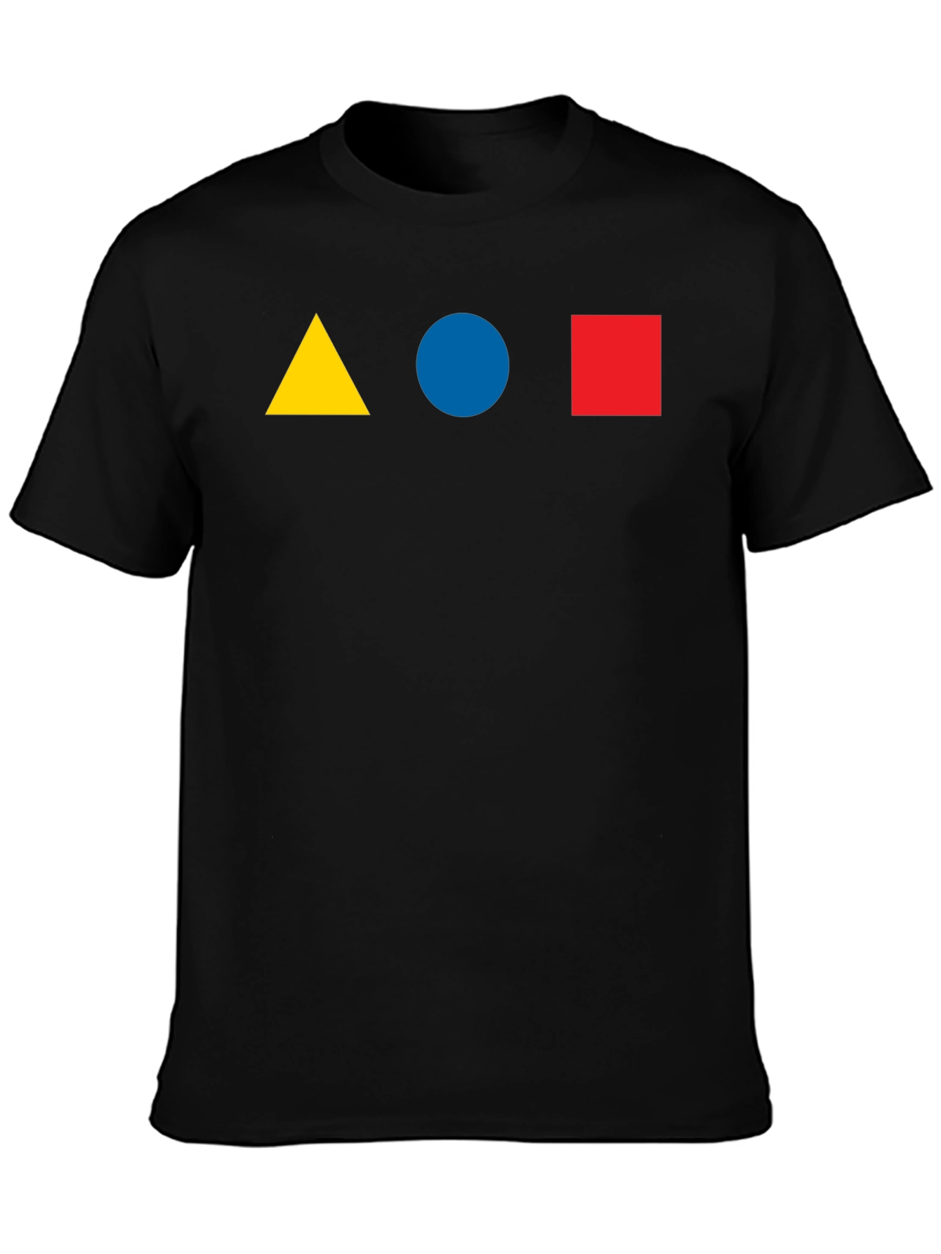 Geometric Shapes T-Shirt - Triangle Circle Square Design