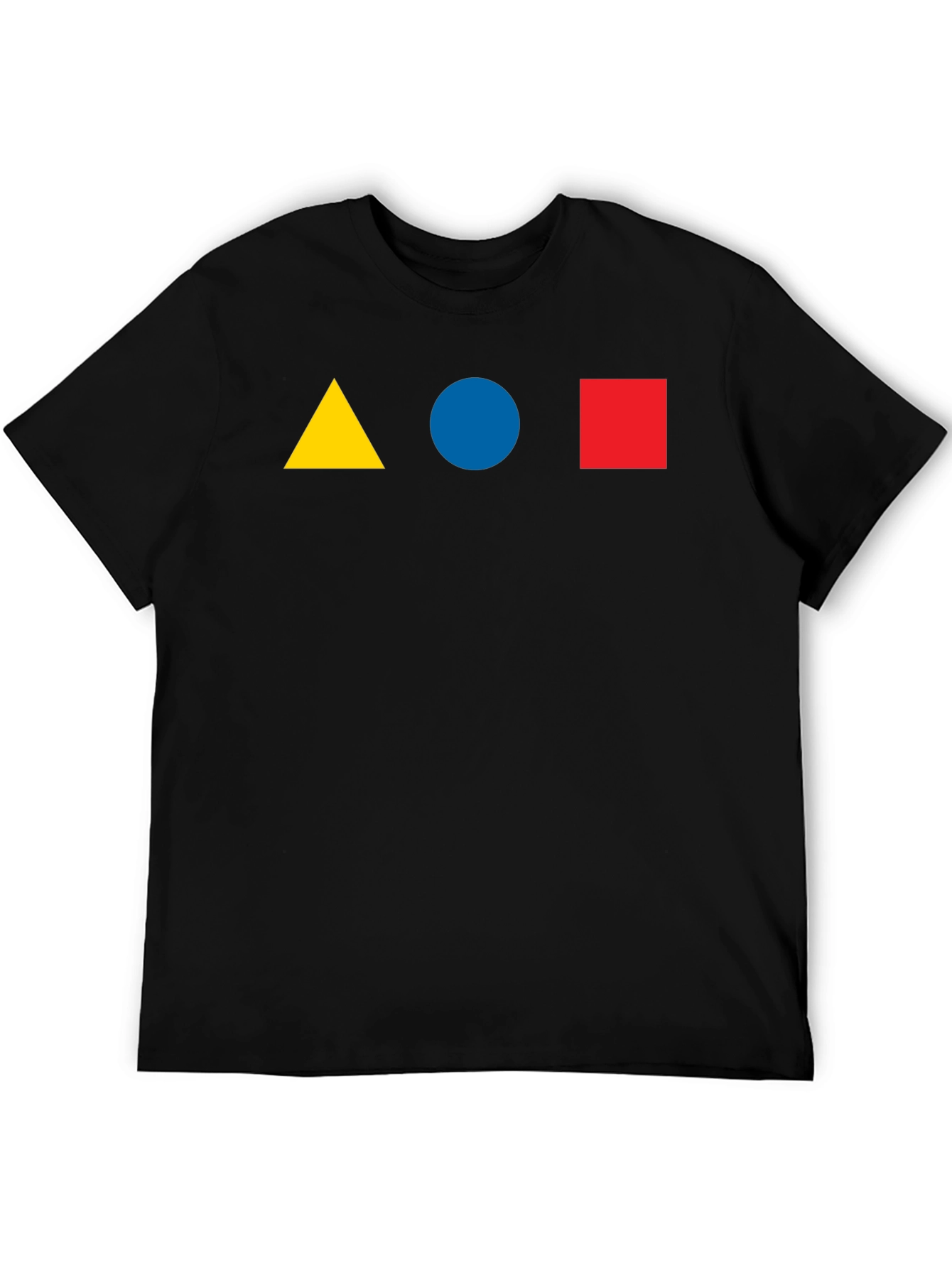 Geometric Shapes T-Shirt - Triangle Circle Square Design