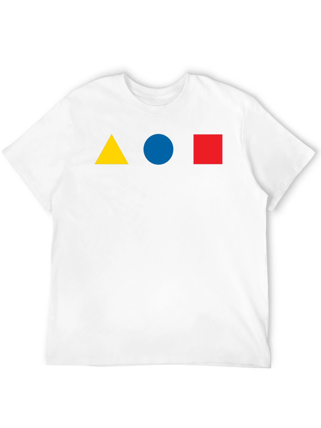 Geometric Shapes T-Shirt - Triangle Circle Square Design