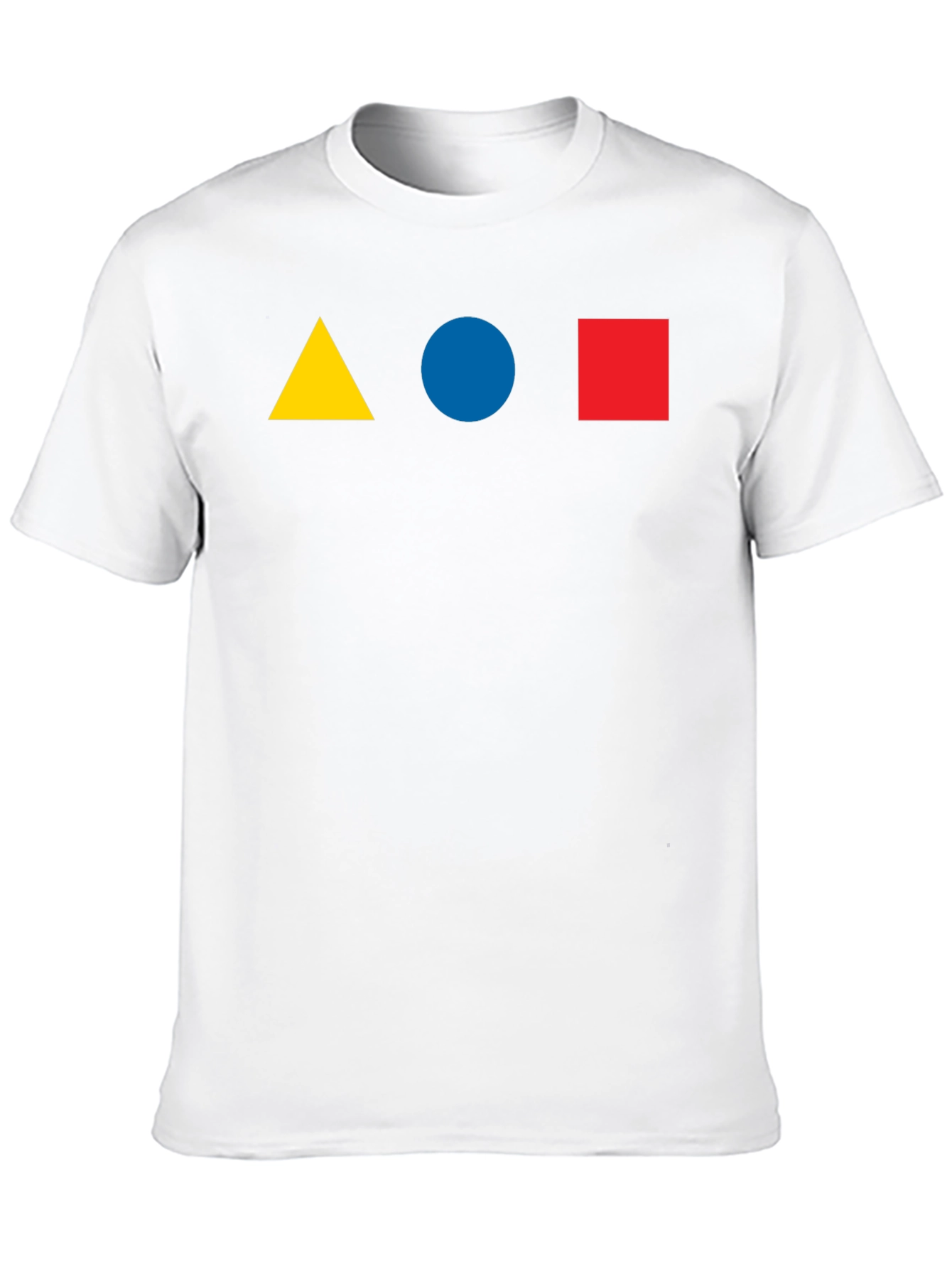 Geometric Shapes T-Shirt - Triangle Circle Square Design