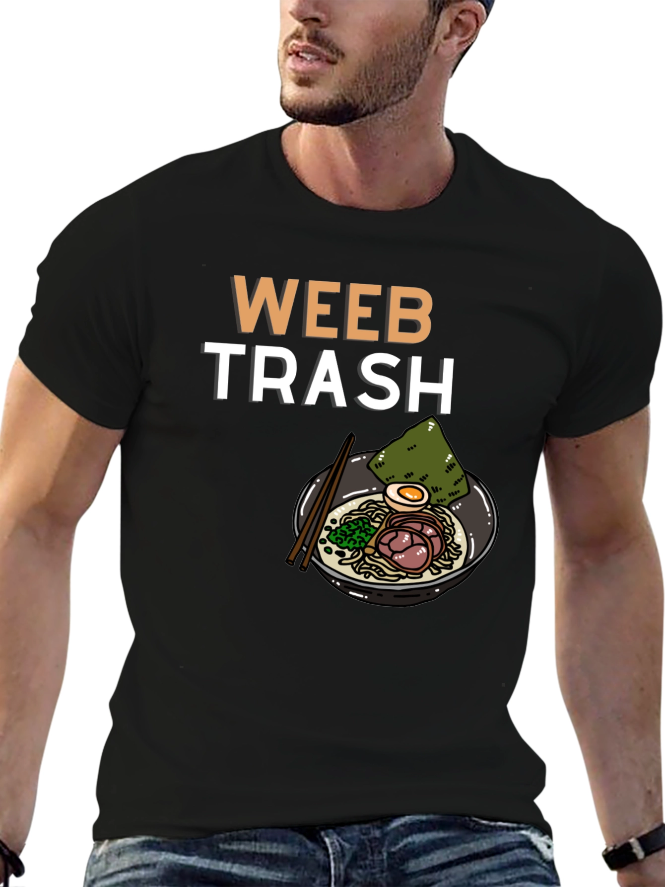 Weeb Trash Ramen Graphic T-Shirt