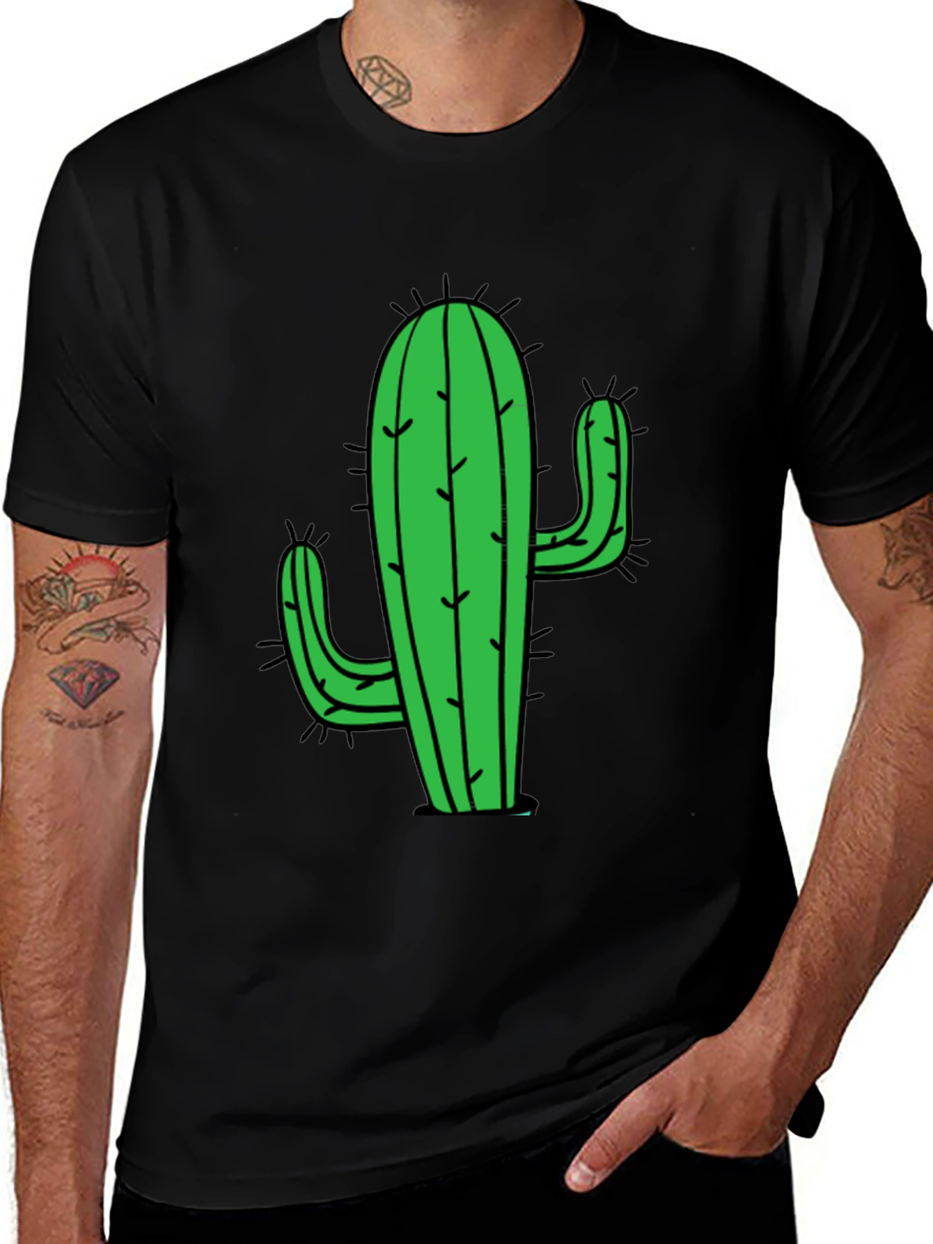 Cactus Graphic Tee - Stylish Desert Plant Shirt