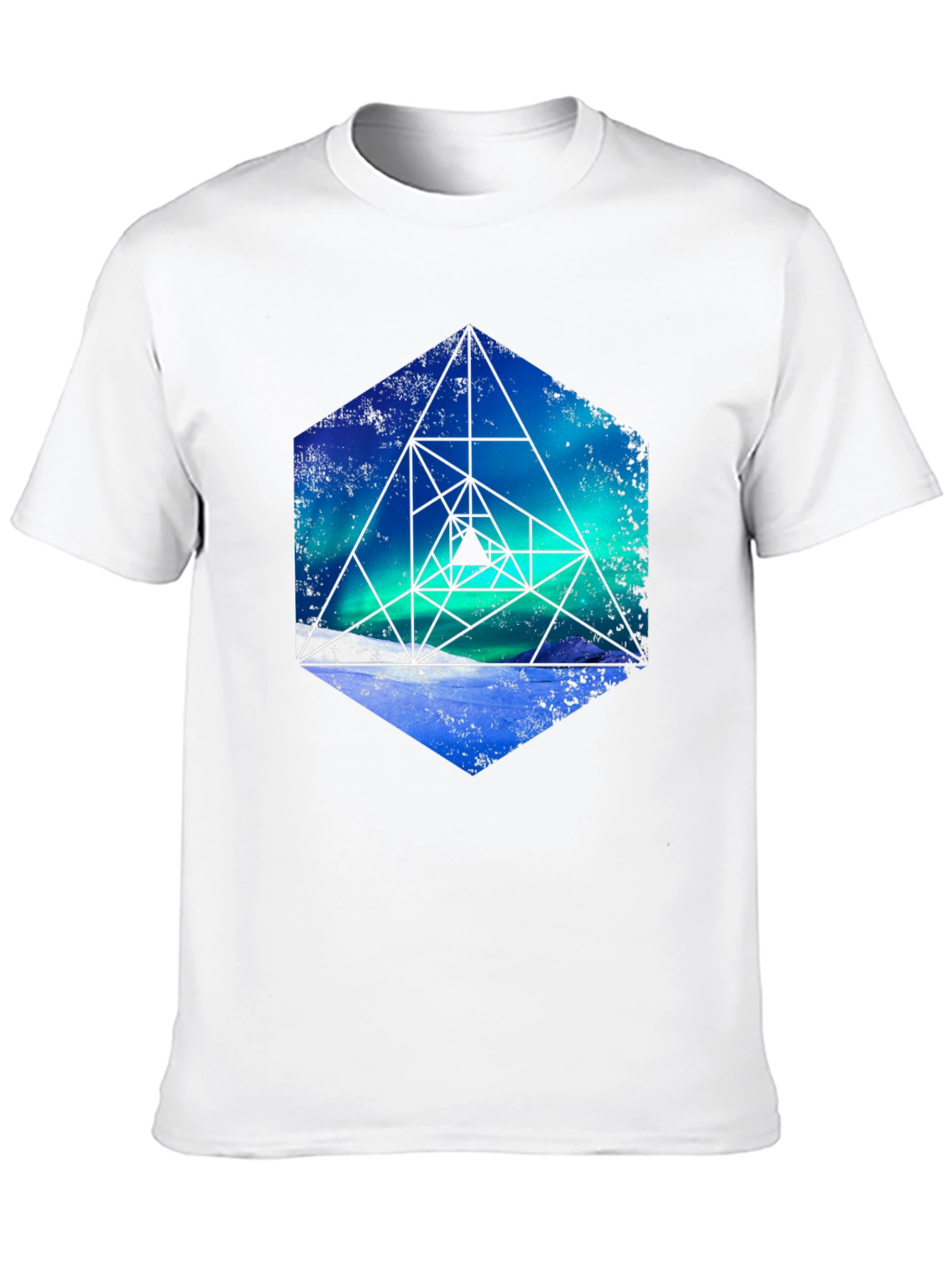Geometric Aurora Graphic T-Shirt