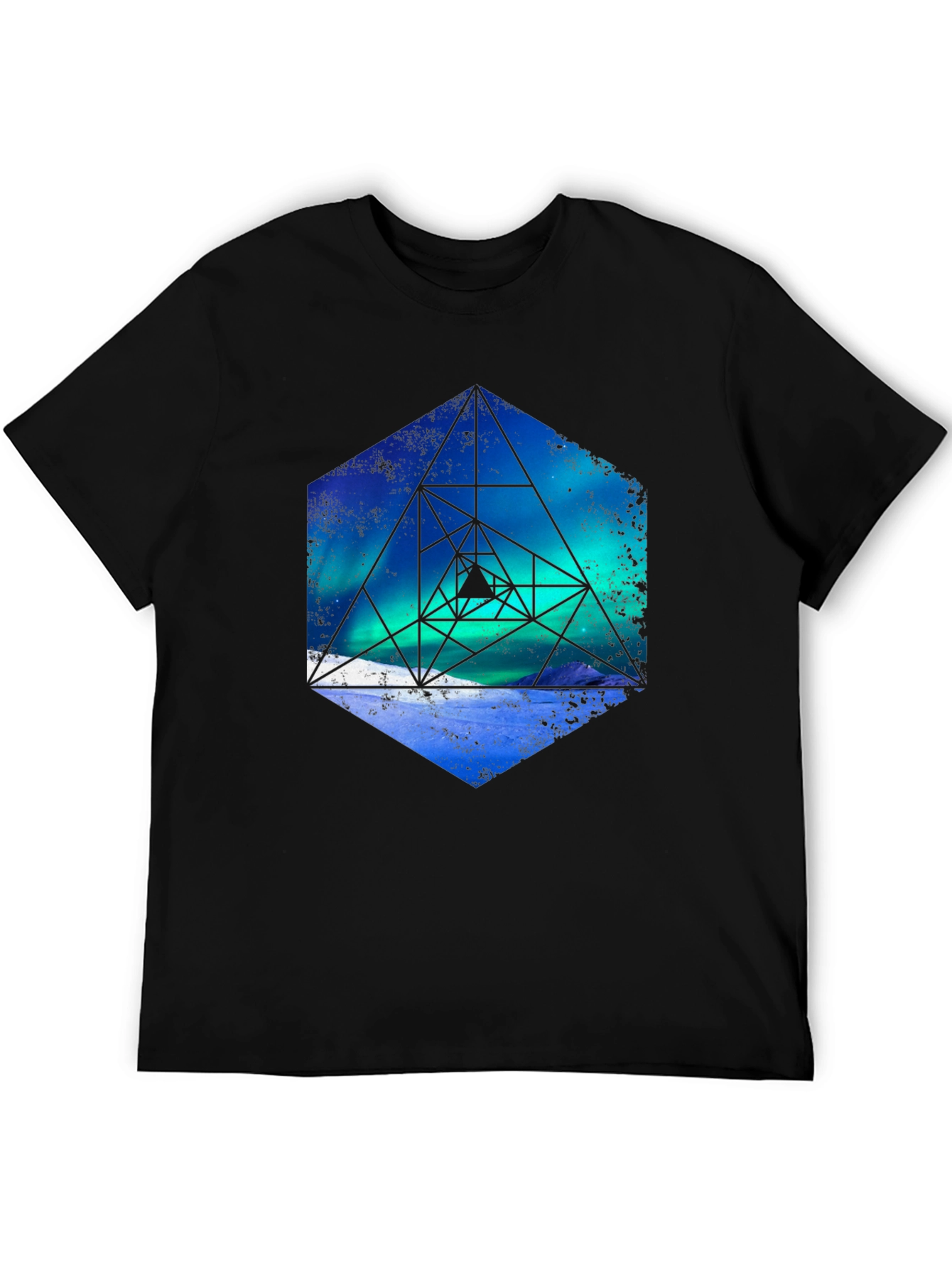 Geometric Aurora Graphic T-Shirt