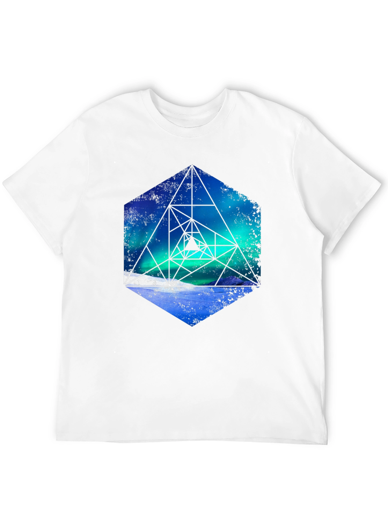Geometric Aurora Graphic T-Shirt