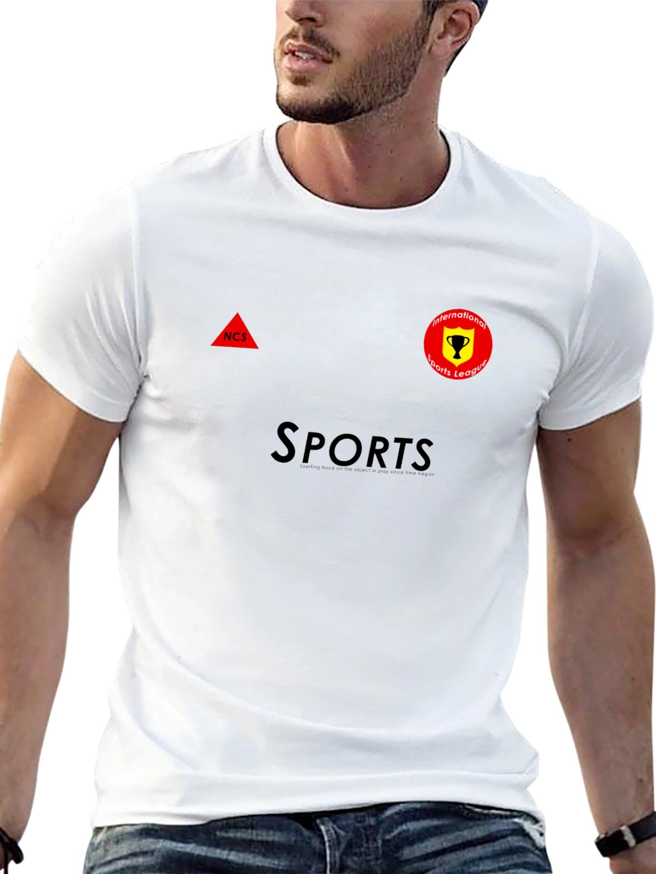 Mens Black Sports Graphic T-Shirt