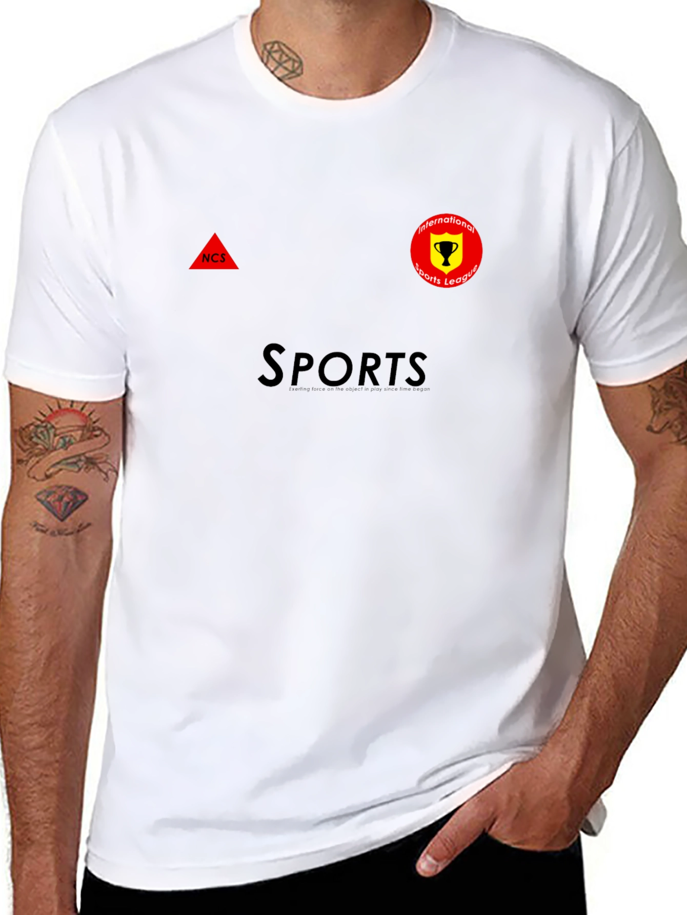 Mens Black Sports Graphic T-Shirt