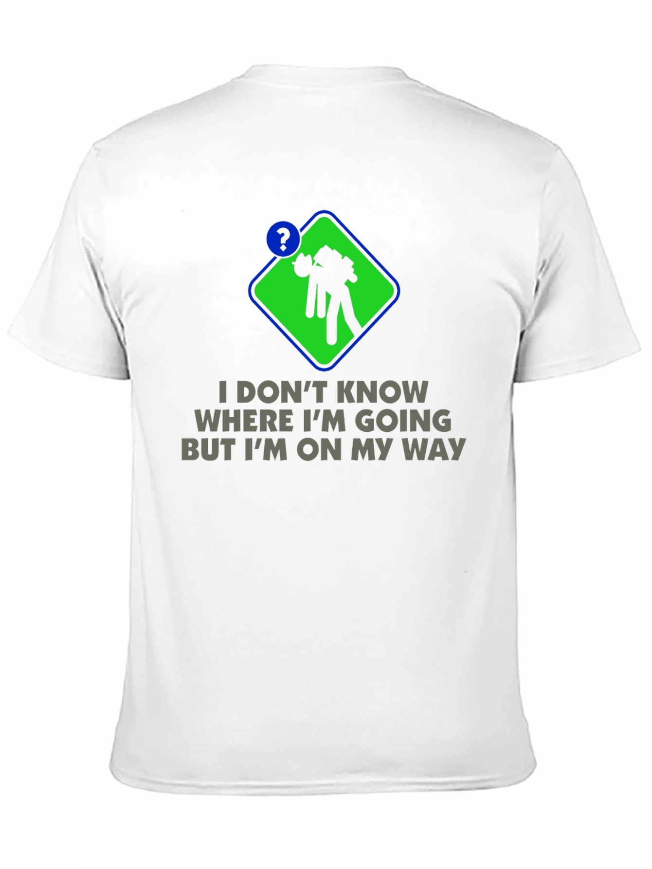 Humorous Lost Graphic Tee - Black Cotton Blend
