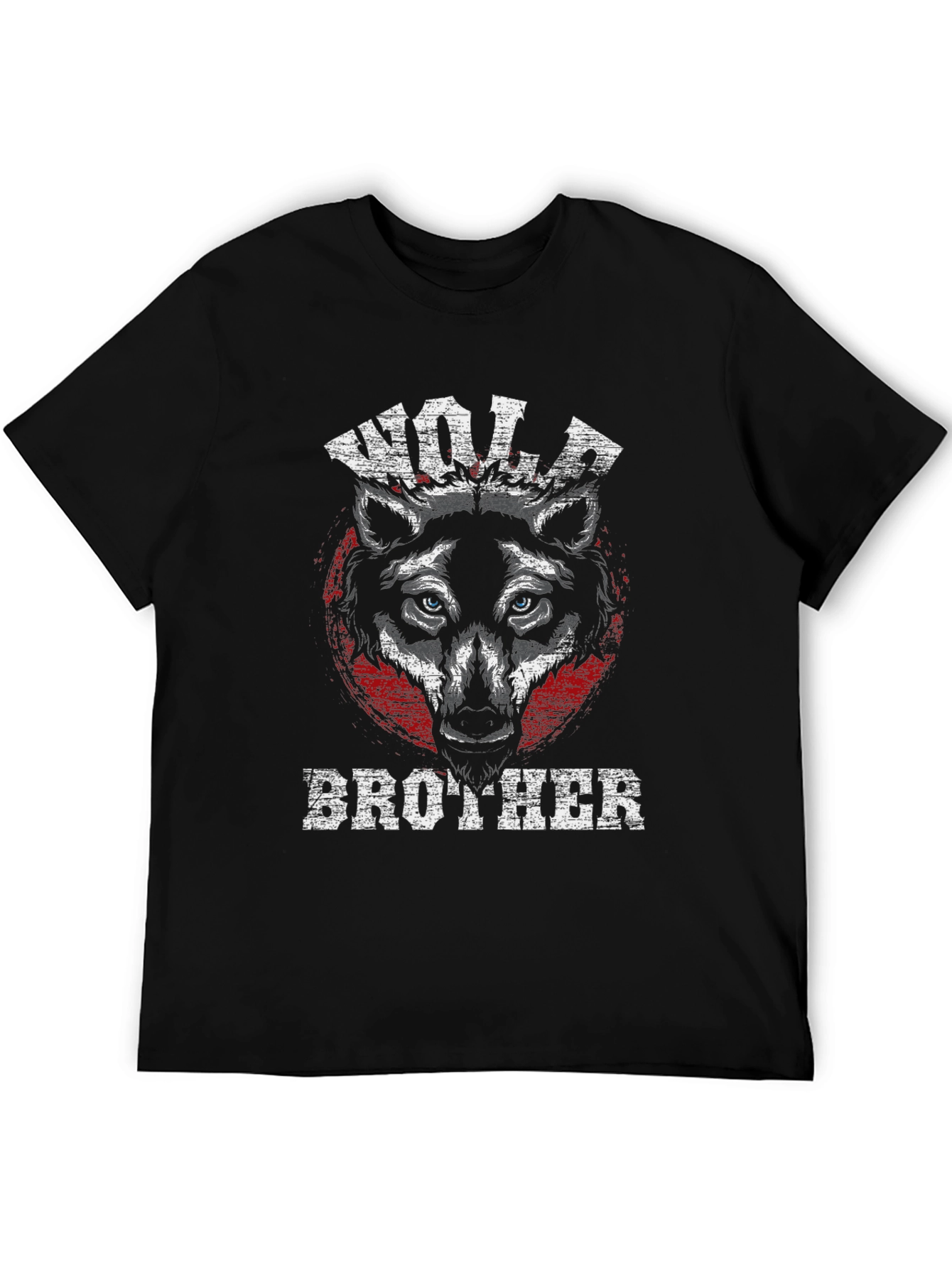 Wolf Brother Graphic Tee - Black Cotton T-Shirt
