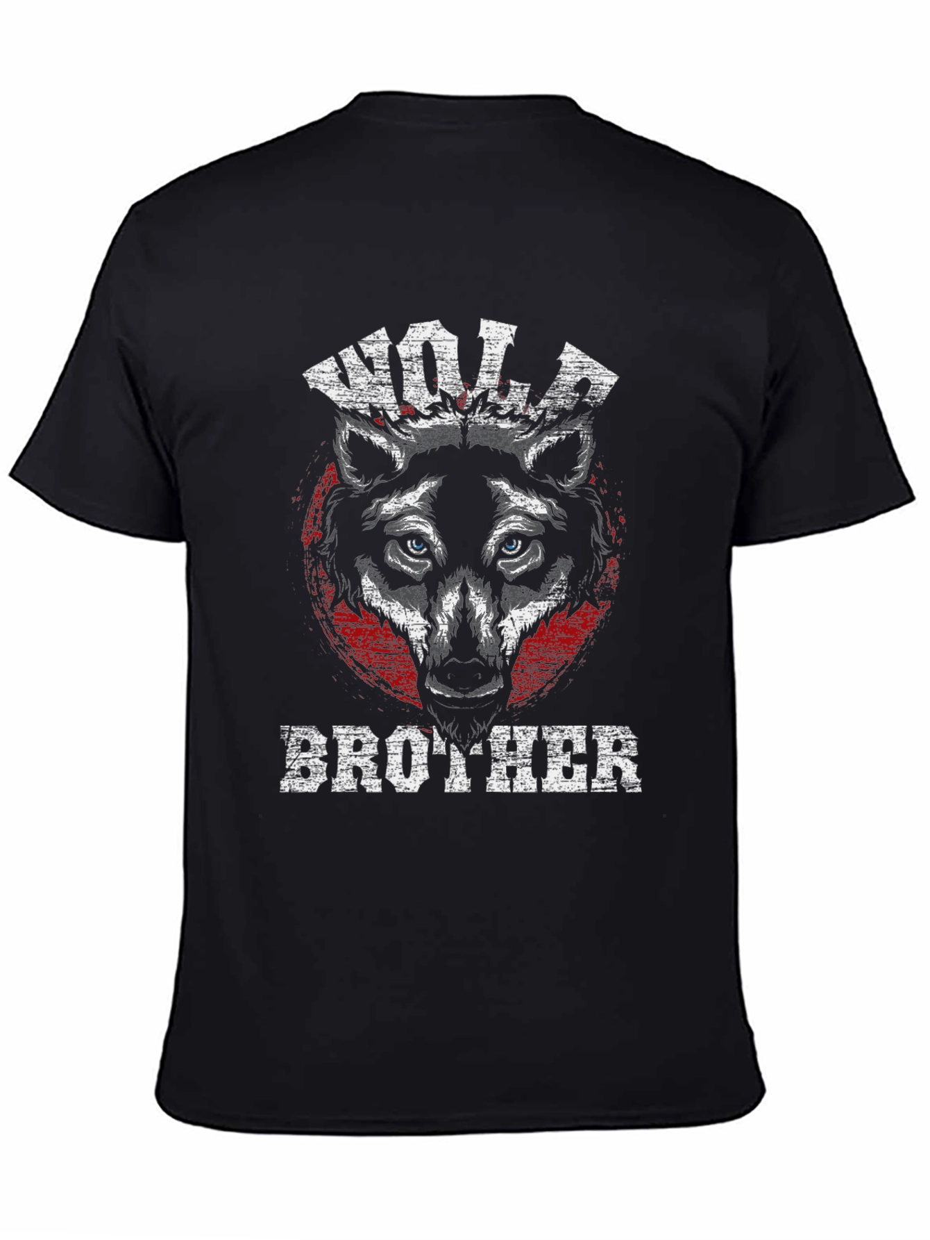 Wolf Brother Graphic Tee - Black Cotton T-Shirt