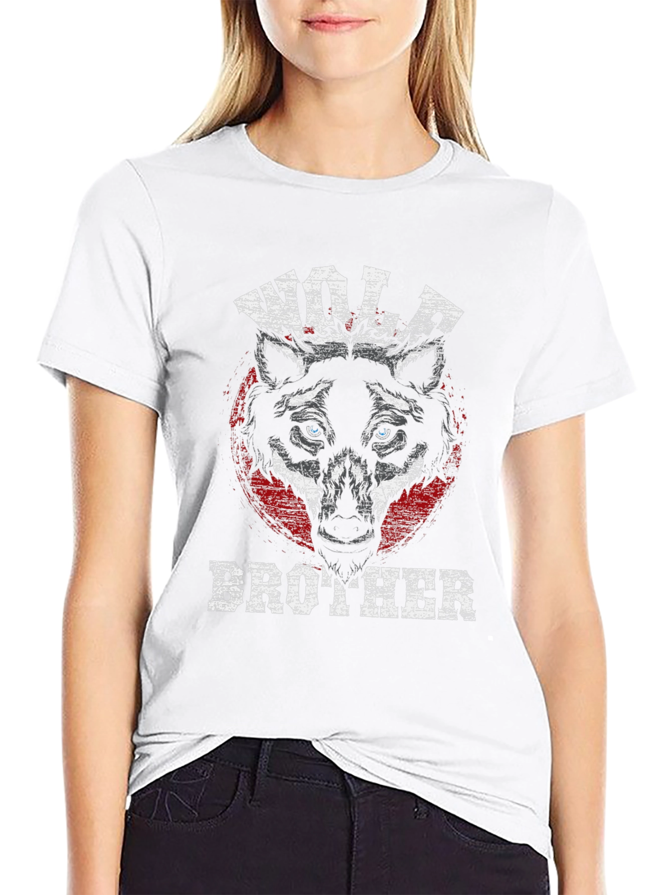 Wolf Brother Graphic Tee - Black Cotton T-Shirt