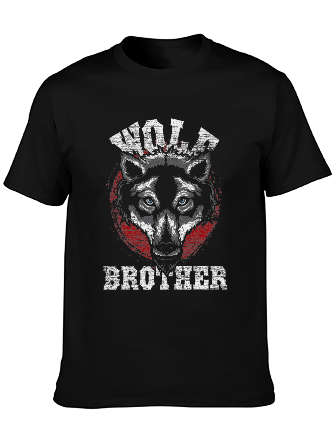 Wolf Brother Graphic Tee - Black Cotton T-Shirt