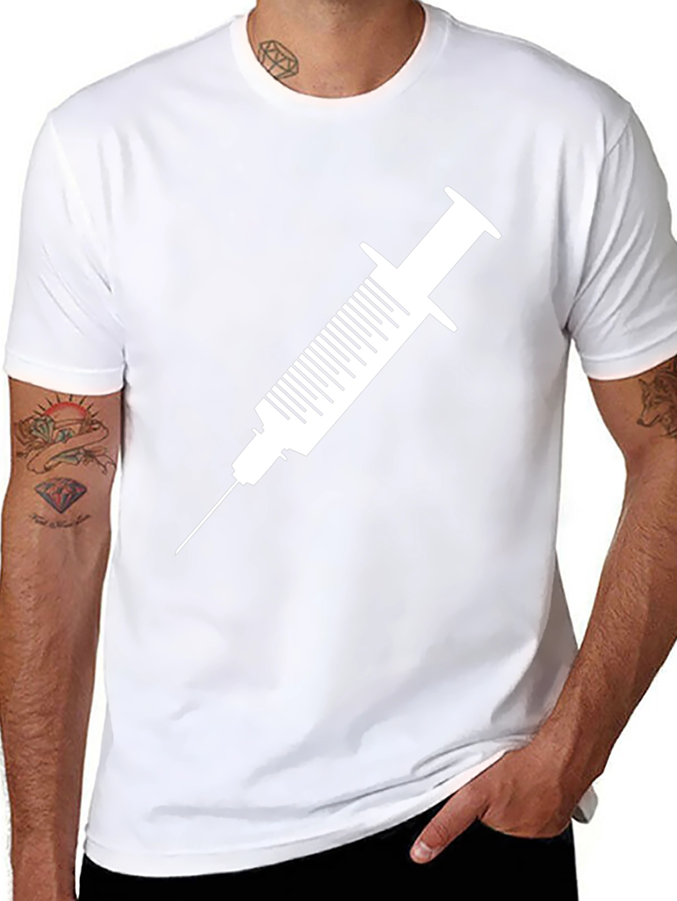 Syringe Graphic Tee - Unique Medical Humor T-Shirt