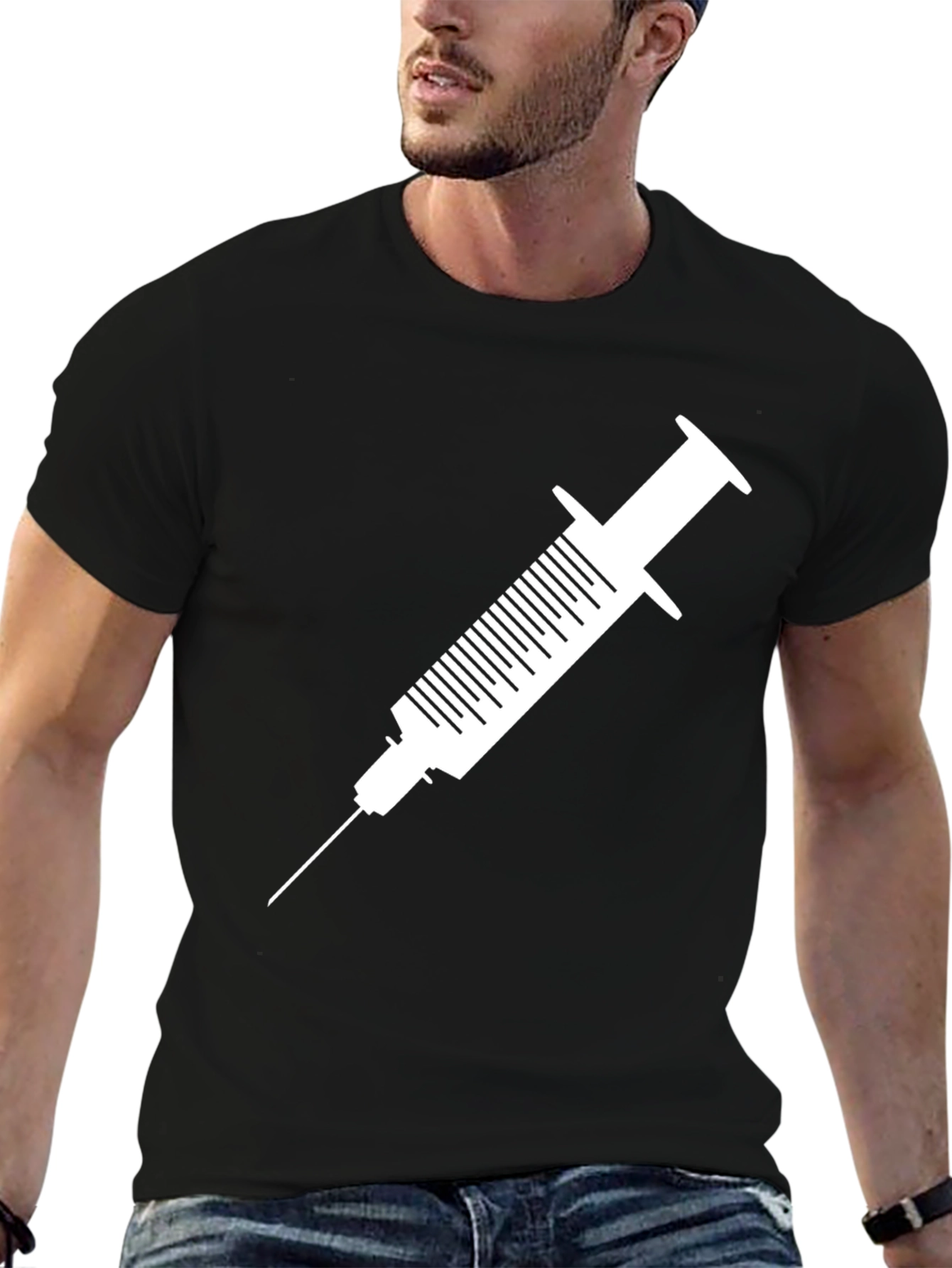 Syringe Graphic Tee - Unique Medical Humor T-Shirt