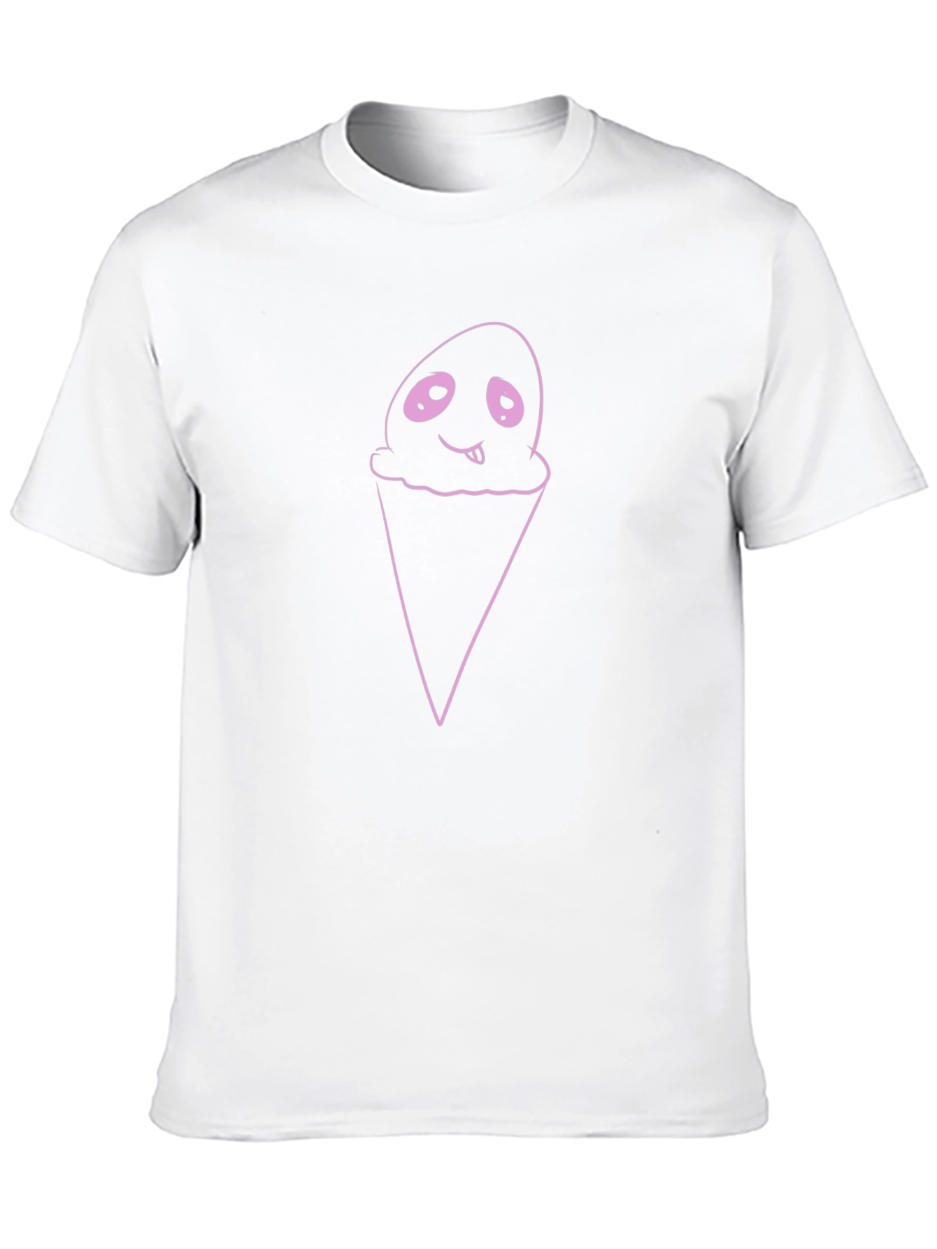 Ghostly Ice Cream Graphic Tee - Mens Black T-Shirt