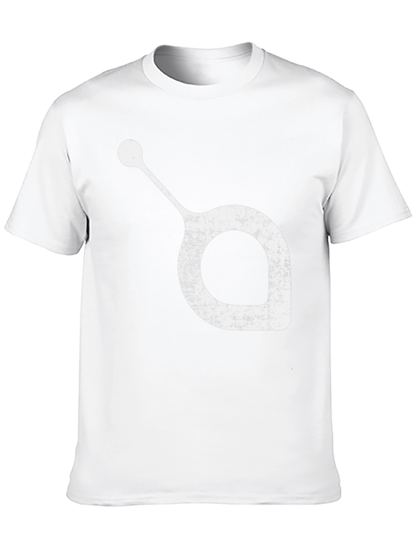 Unique White Graphic Print on Black T-Shirt