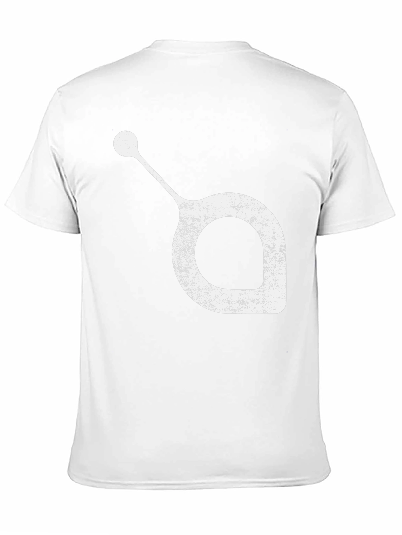 Unique White Graphic Print on Black T-Shirt