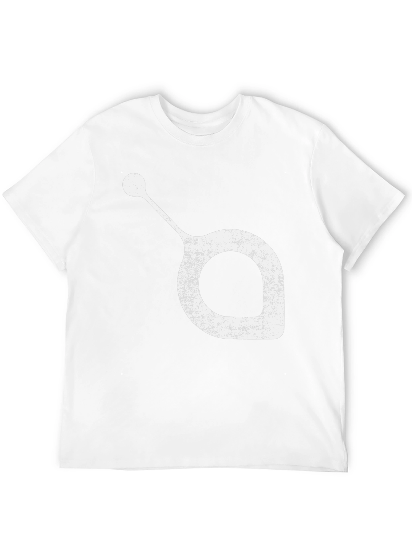 Unique White Graphic Print on Black T-Shirt
