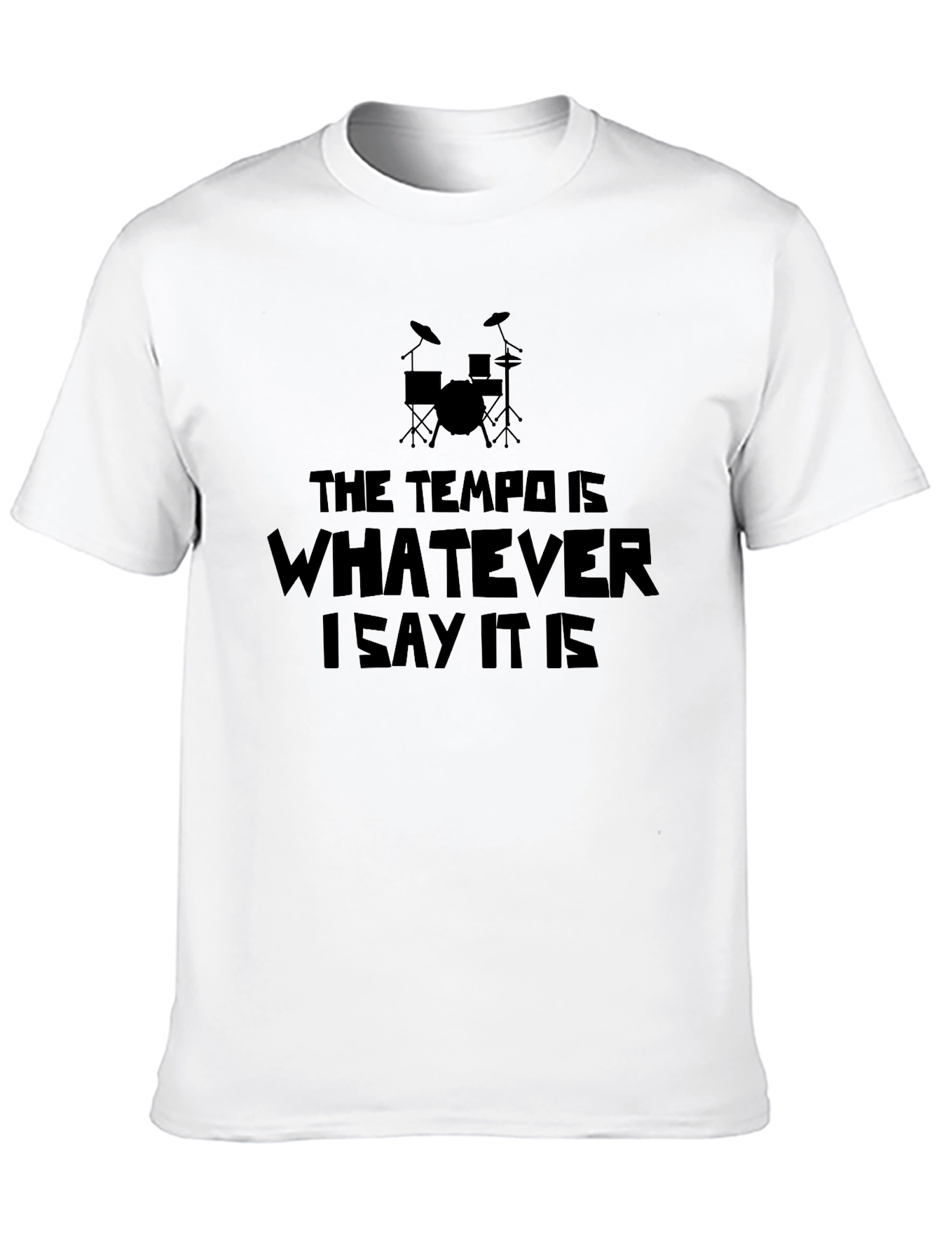 Tempo Drummer T-Shirt - Black Music Tee