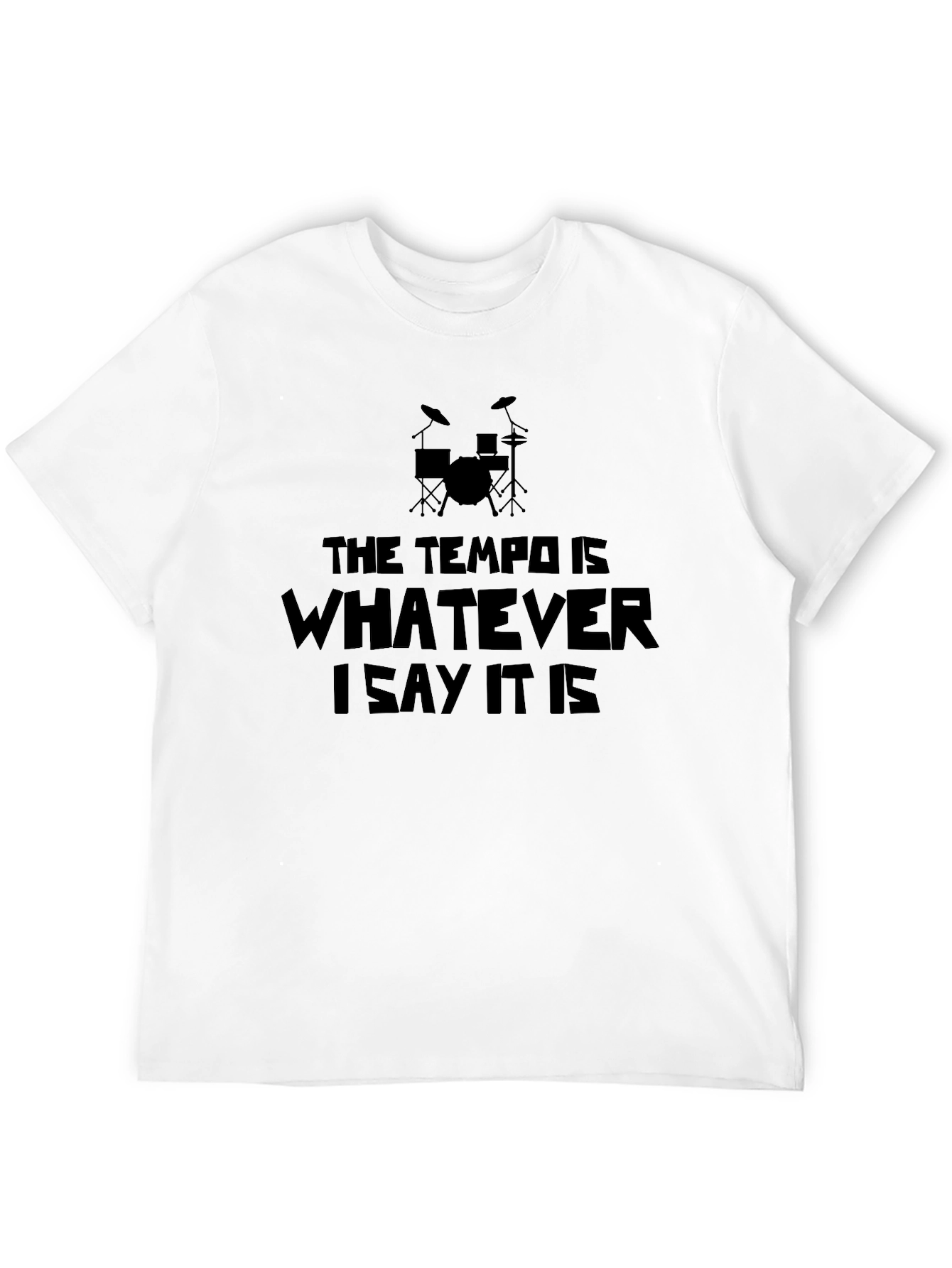 Tempo Drummer T-Shirt - Black Music Tee