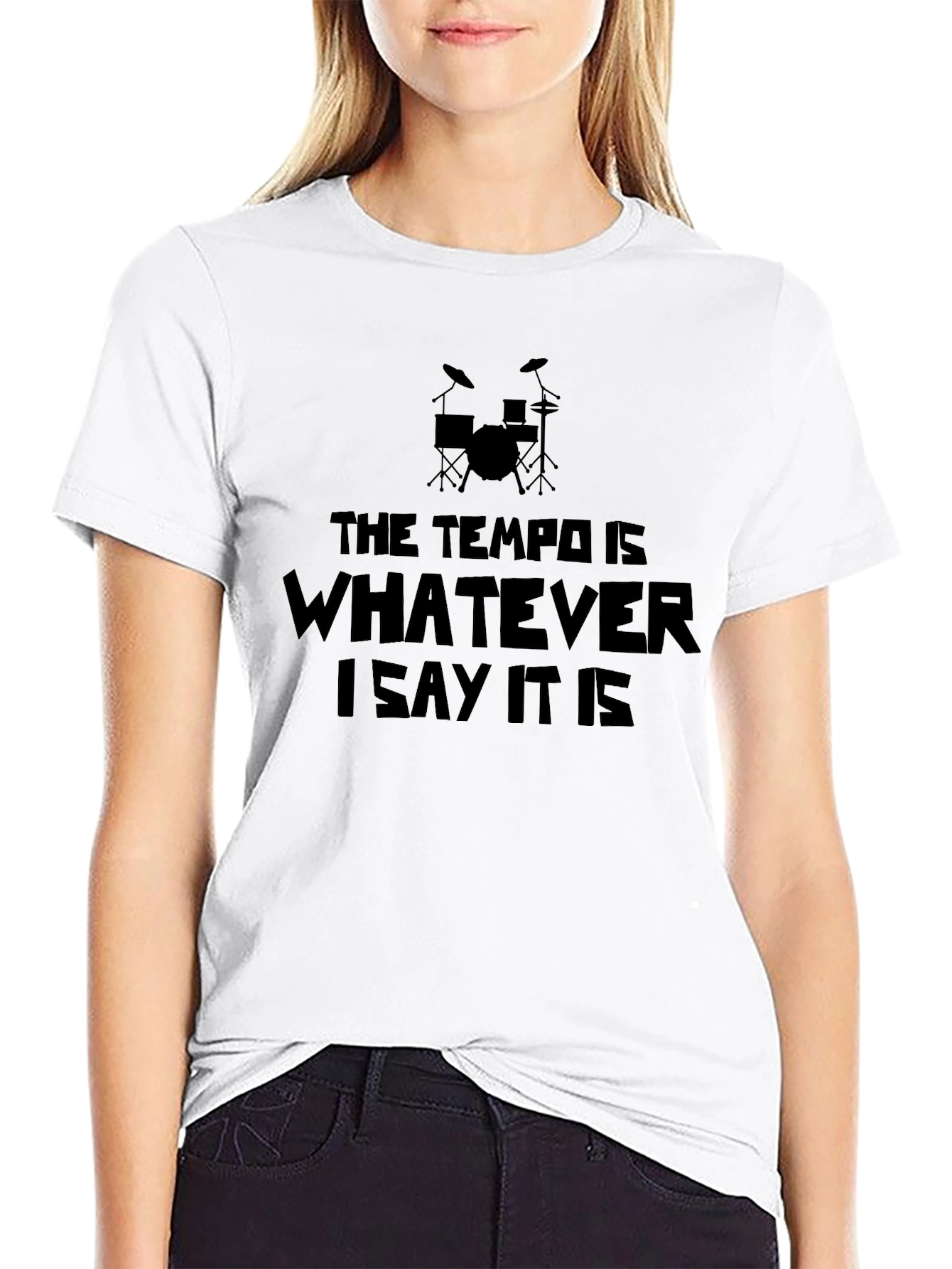 Tempo Drummer T-Shirt - Black Music Tee