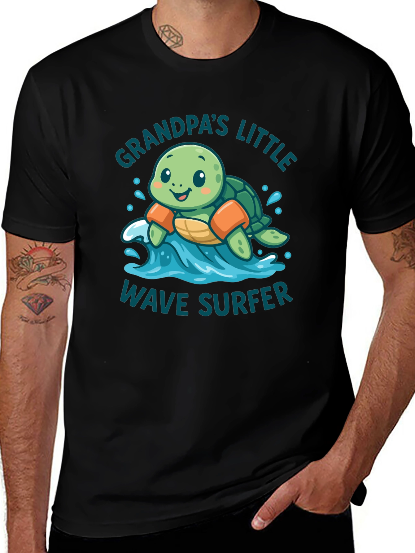 Grandpas Little Wave Surfer T-Shirt