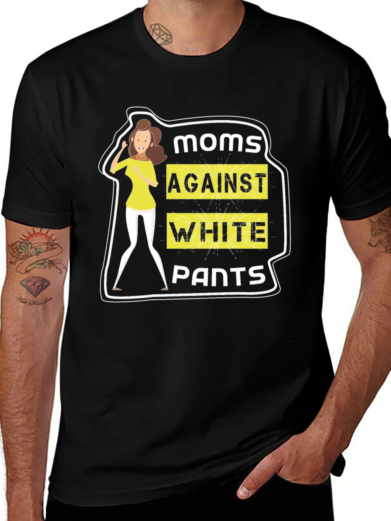 Moms Against White Pants Graphic Tee