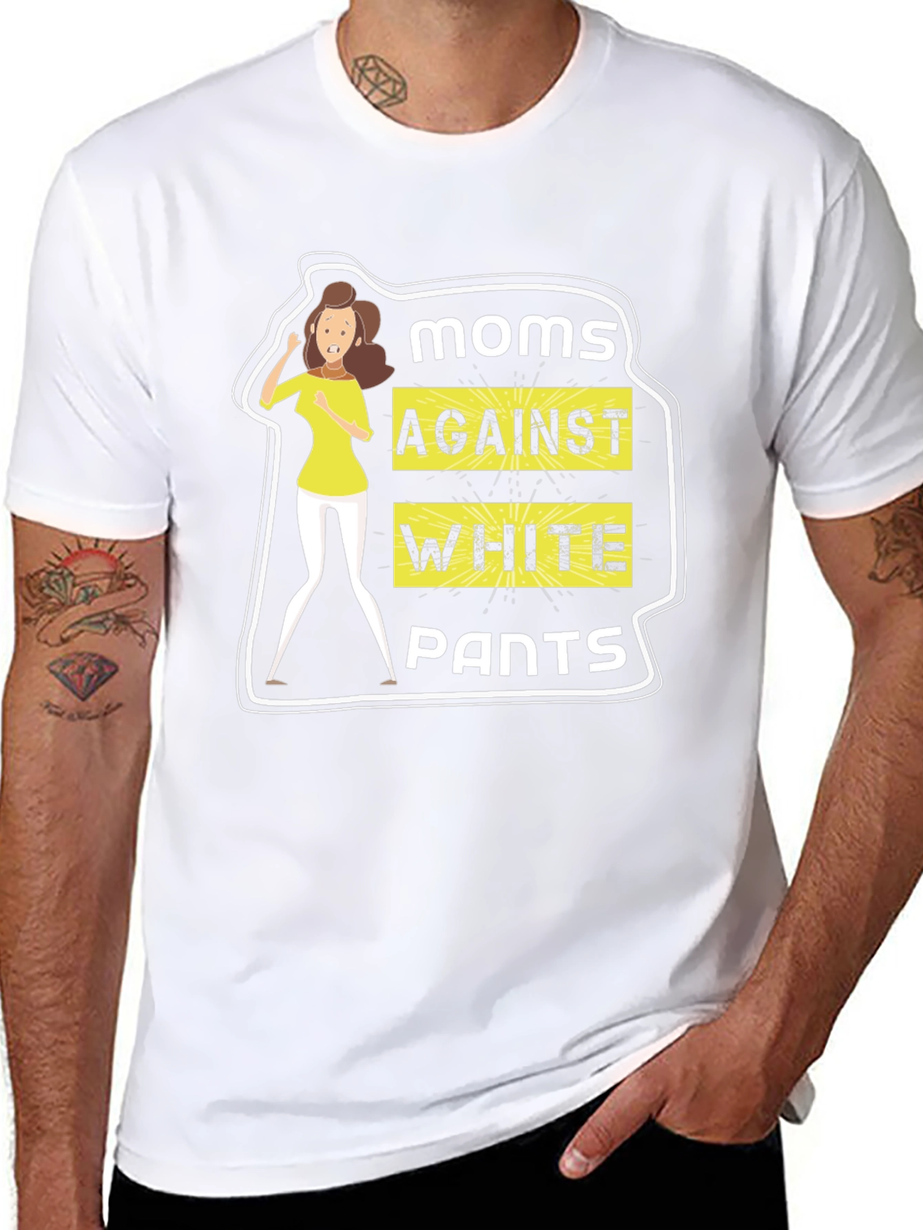 Moms Against White Pants Graphic Tee