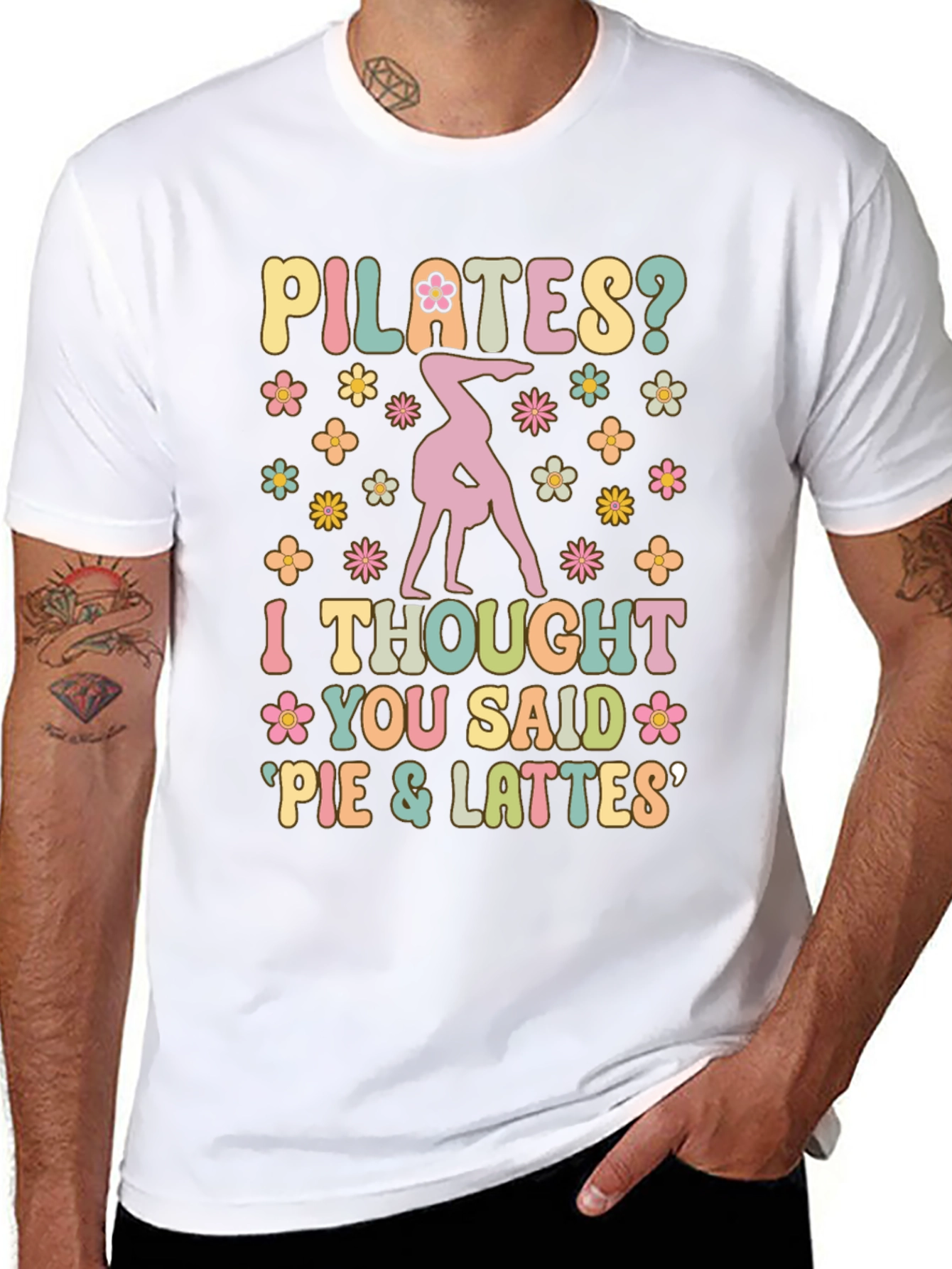 Pilates Pie and Lattes Graphic T-Shirt