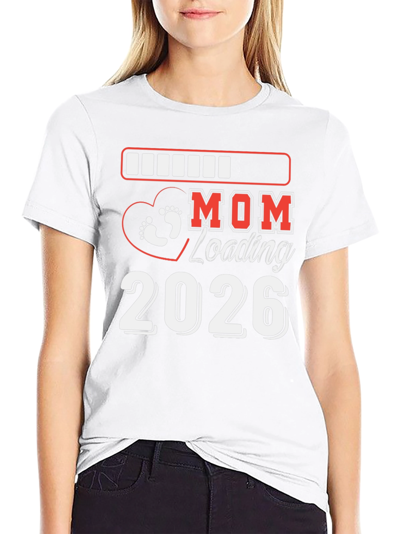 Mom Loading 2026 Pregnancy Announcement Shirt
