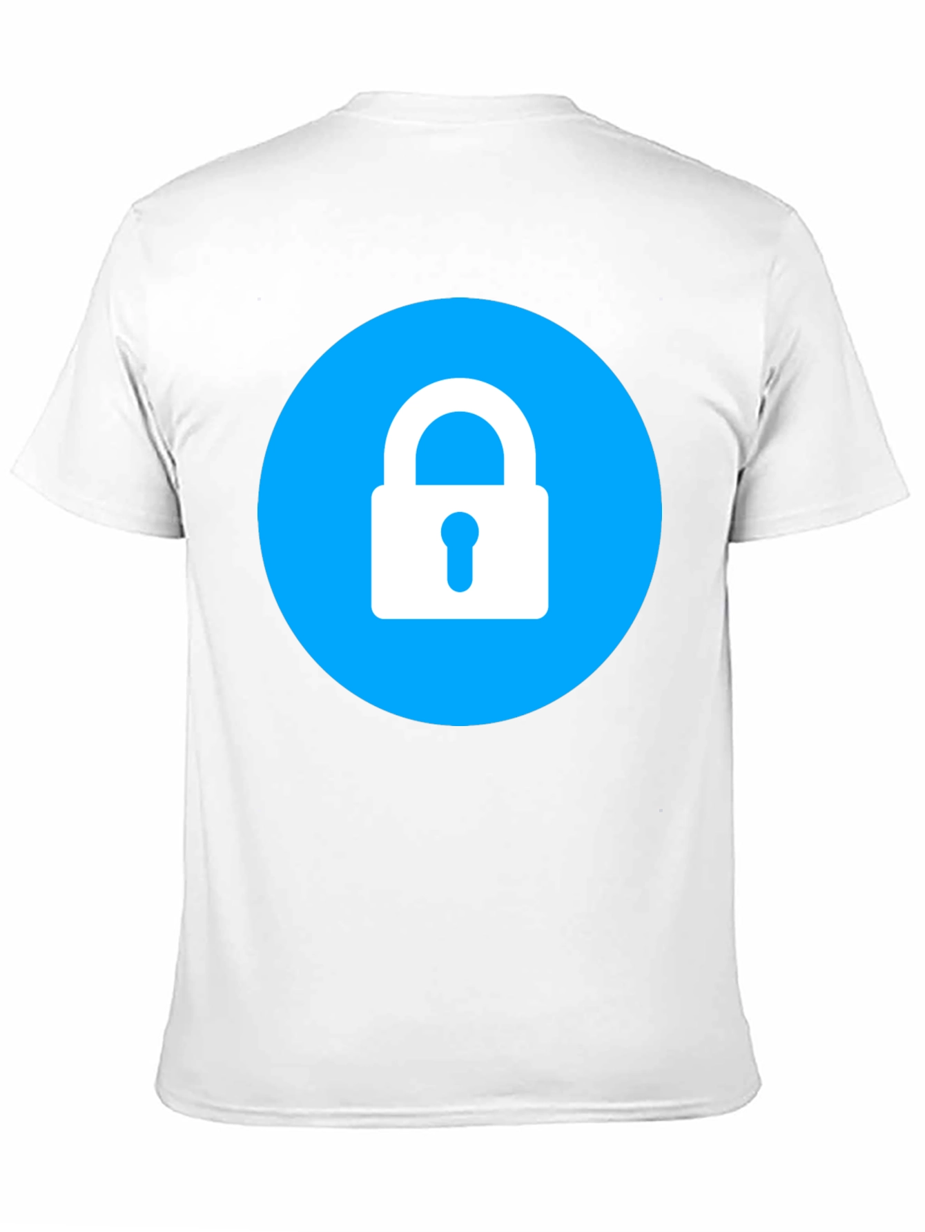 Secure Black T-Shirt - Lock Icon Design