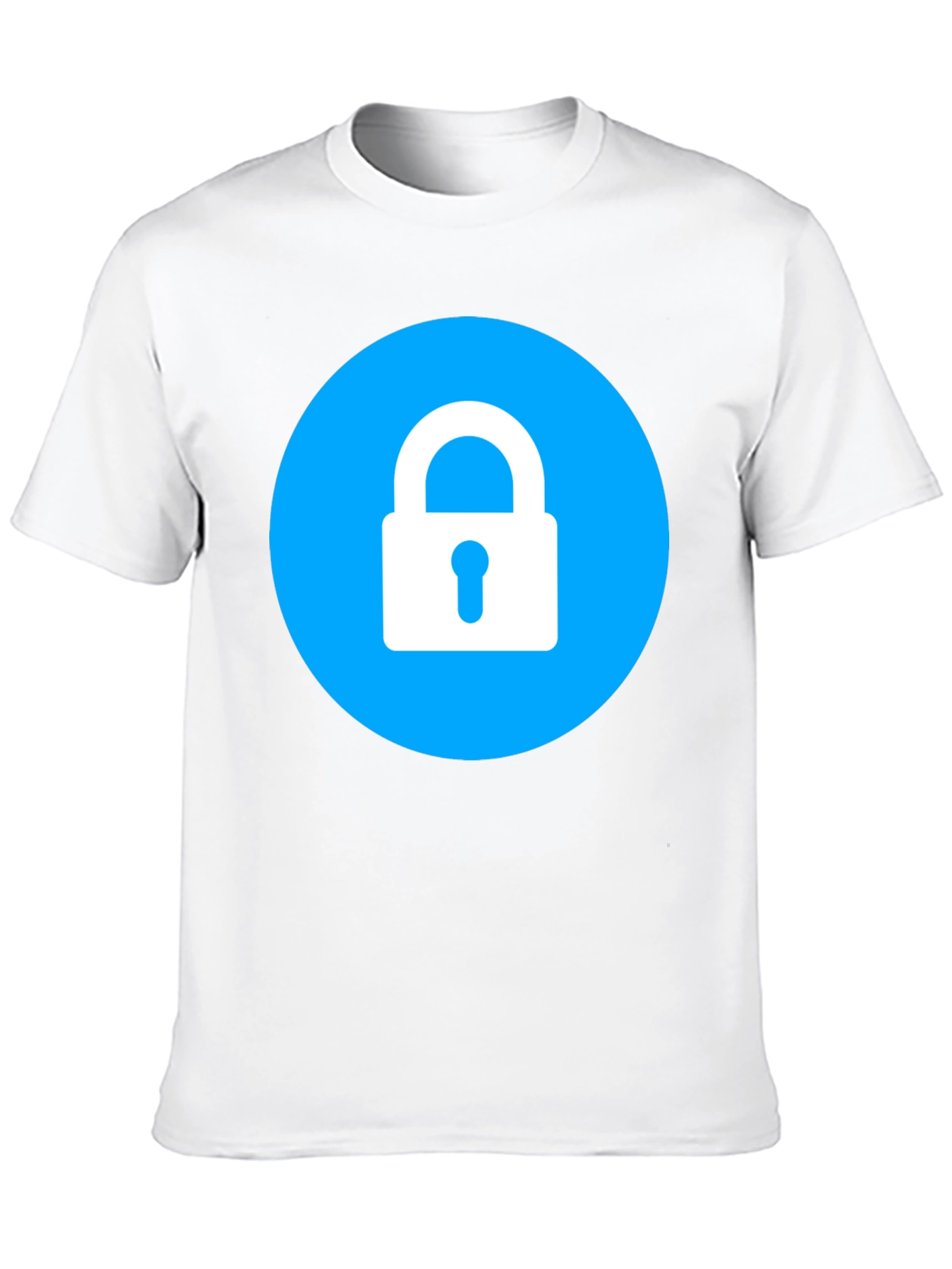Secure Black T-Shirt - Lock Icon Design