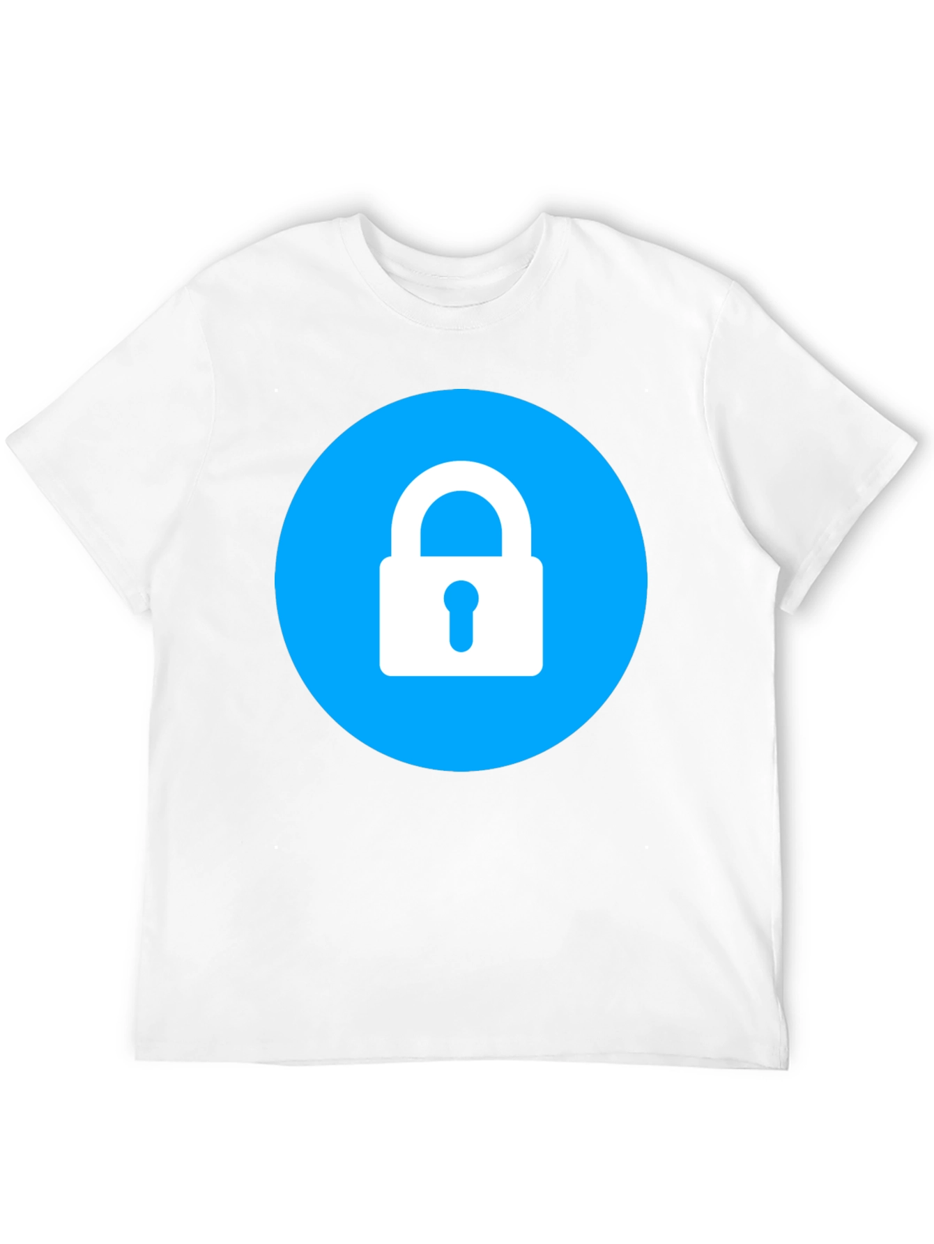 Secure Black T-Shirt - Lock Icon Design