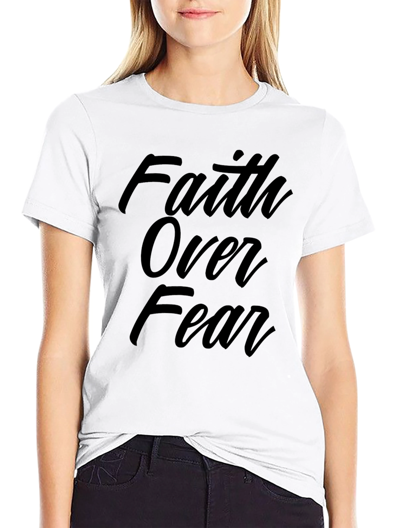 Faith Over Fear T-Shirt - Black