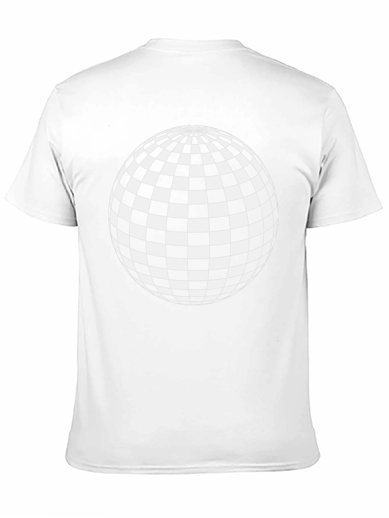 Checkered Sphere Graphic Tee - Casual Style