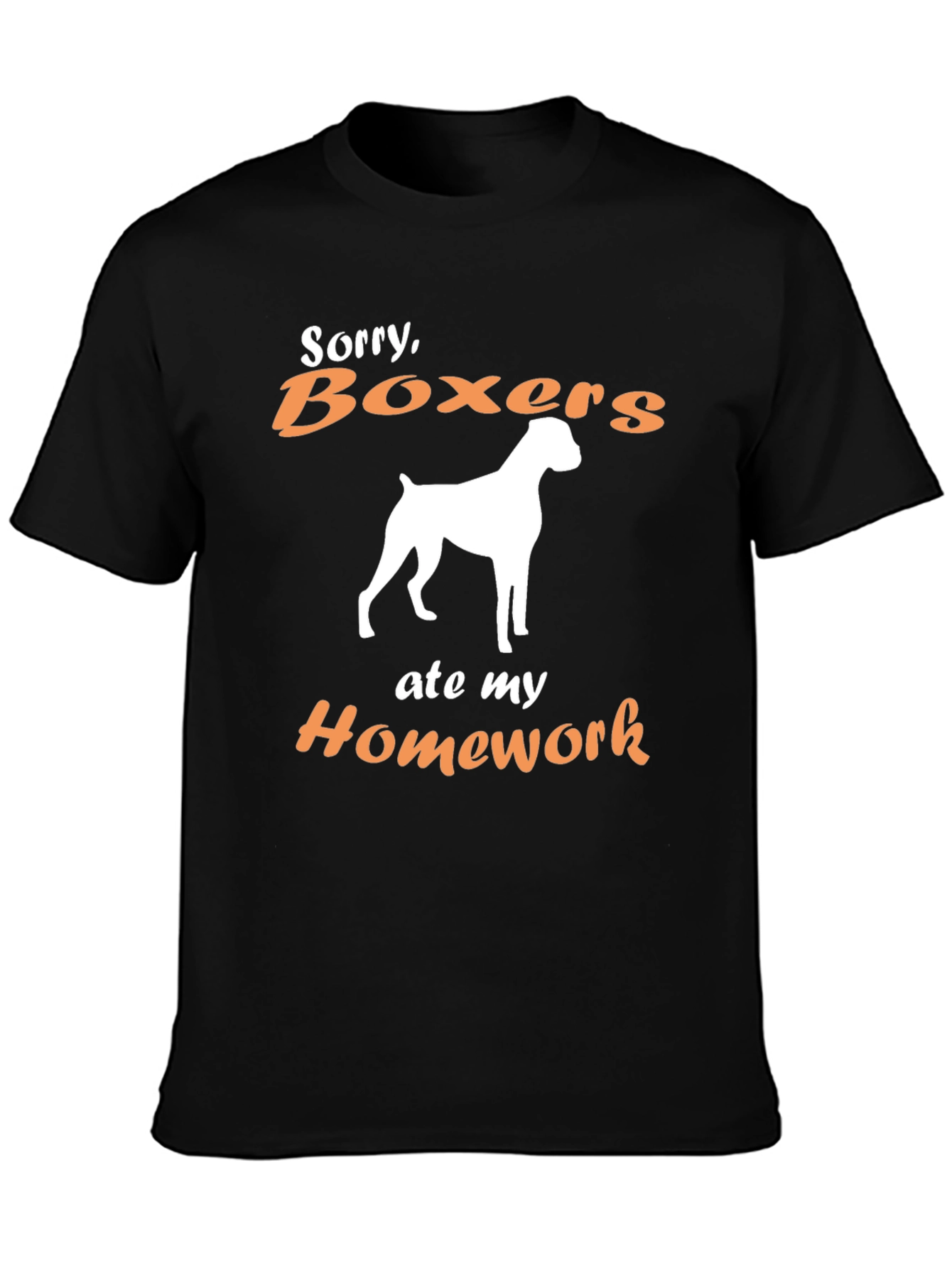 Boxer Dog Ate My Homework Graphic T-Shirt