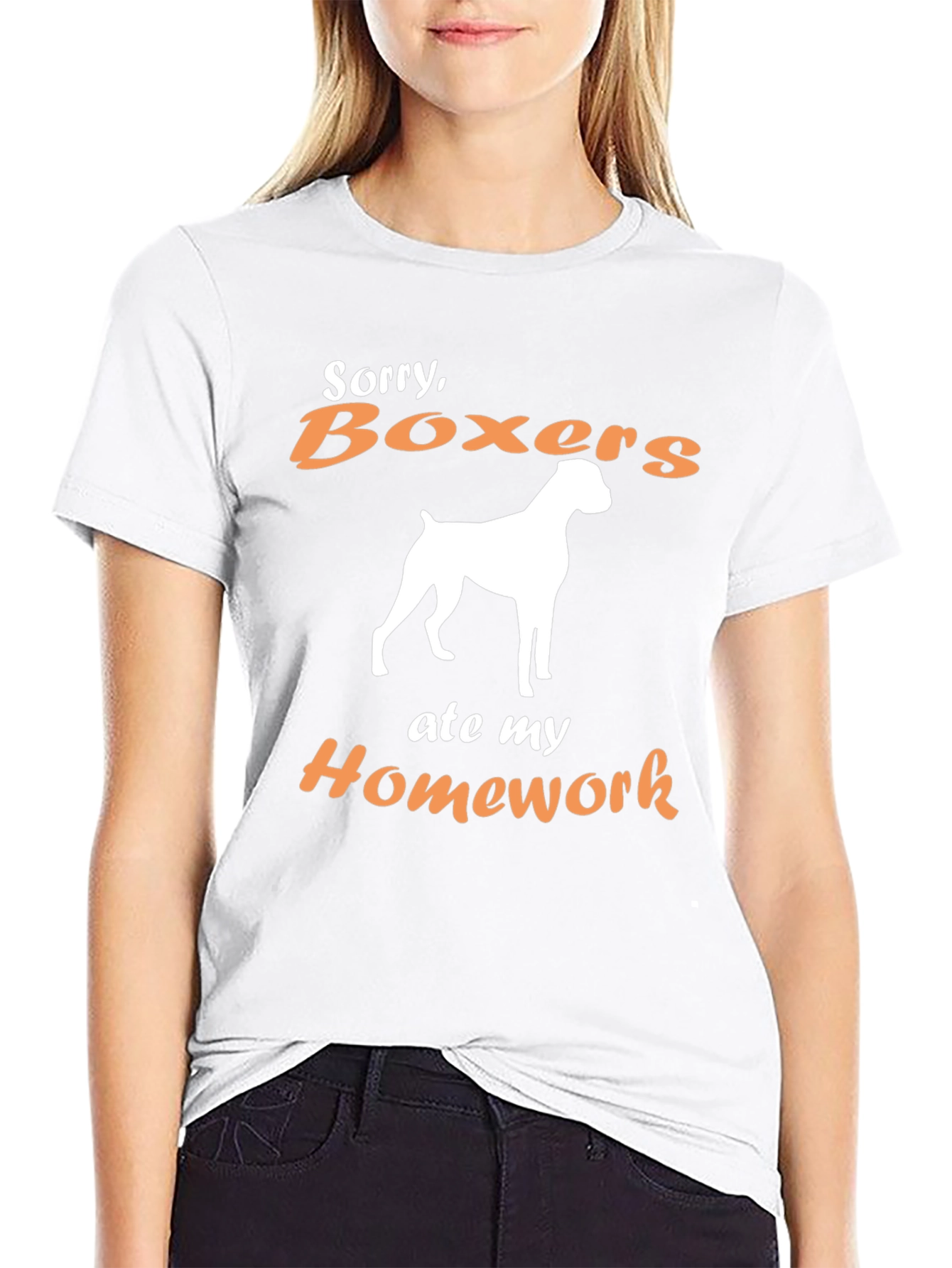 Boxer Dog Ate My Homework Graphic T-Shirt
