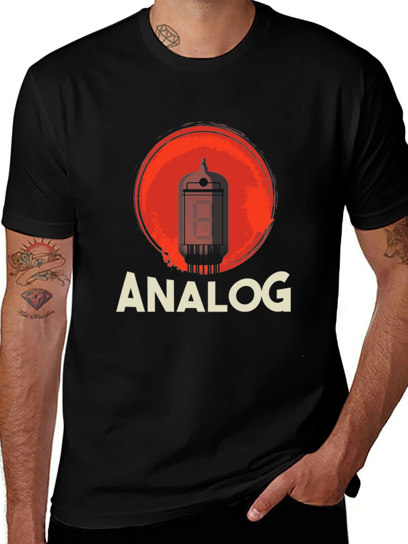 Analog Tube Amplifier Black T-Shirt