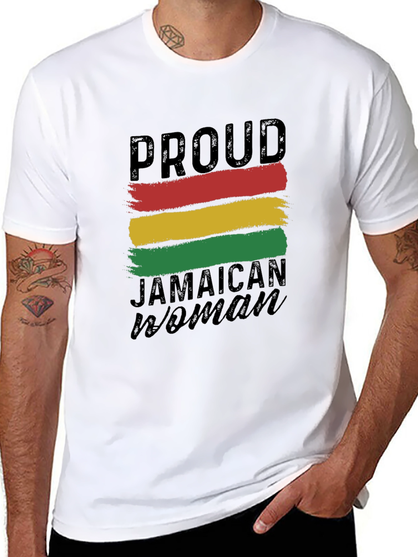 Proud Jamaican Woman T-Shirt - Black