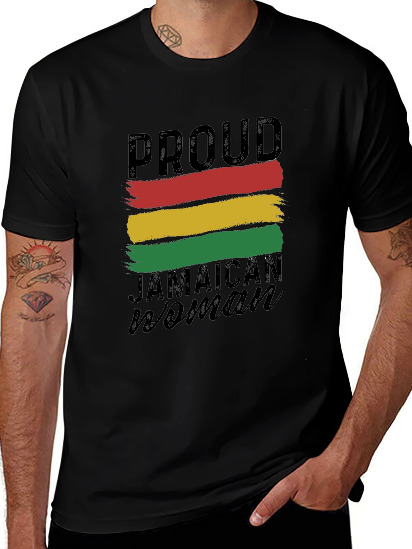Proud Jamaican Woman T-Shirt - Black