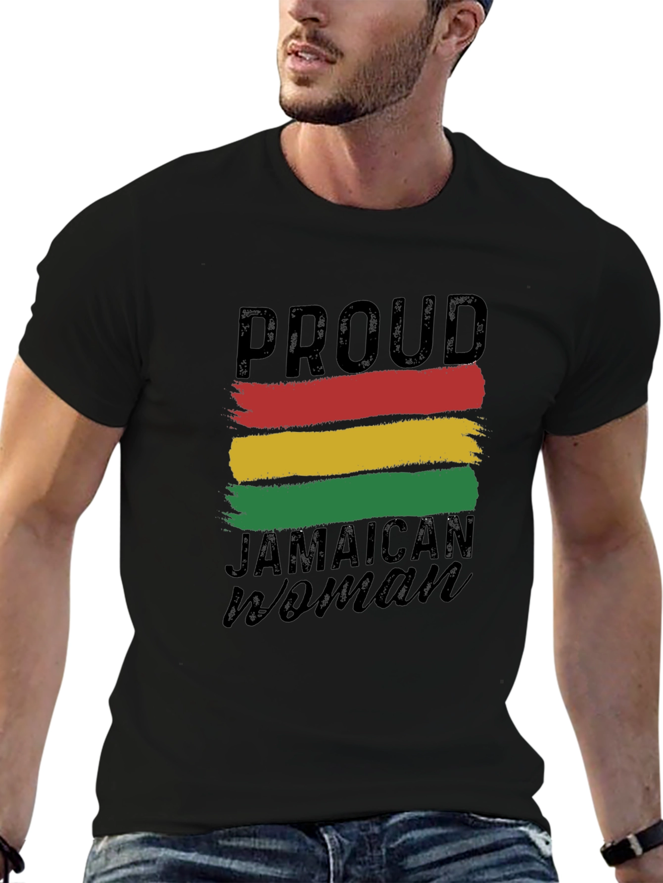Proud Jamaican Woman T-Shirt - Black