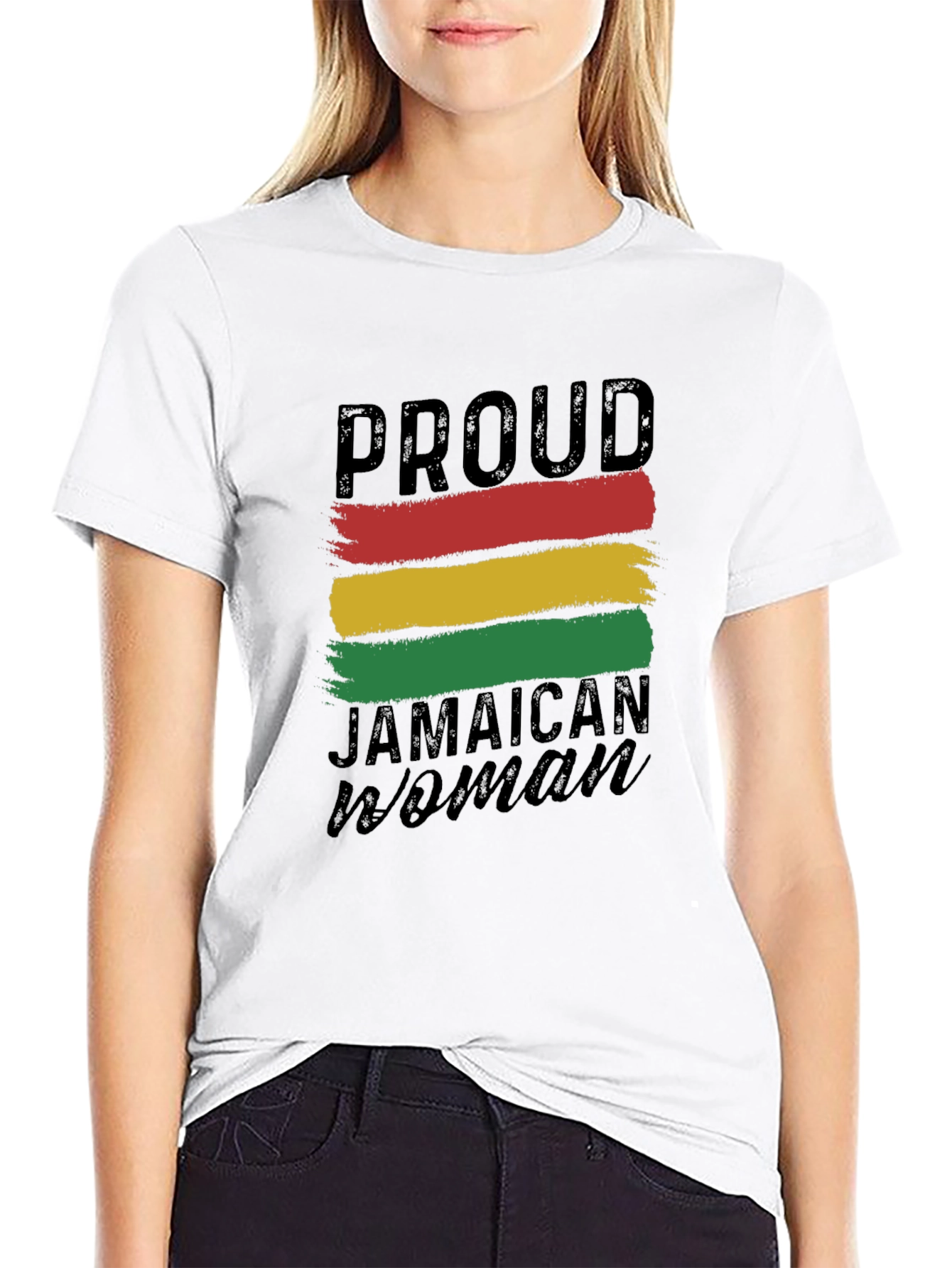 Proud Jamaican Woman T-Shirt - Black