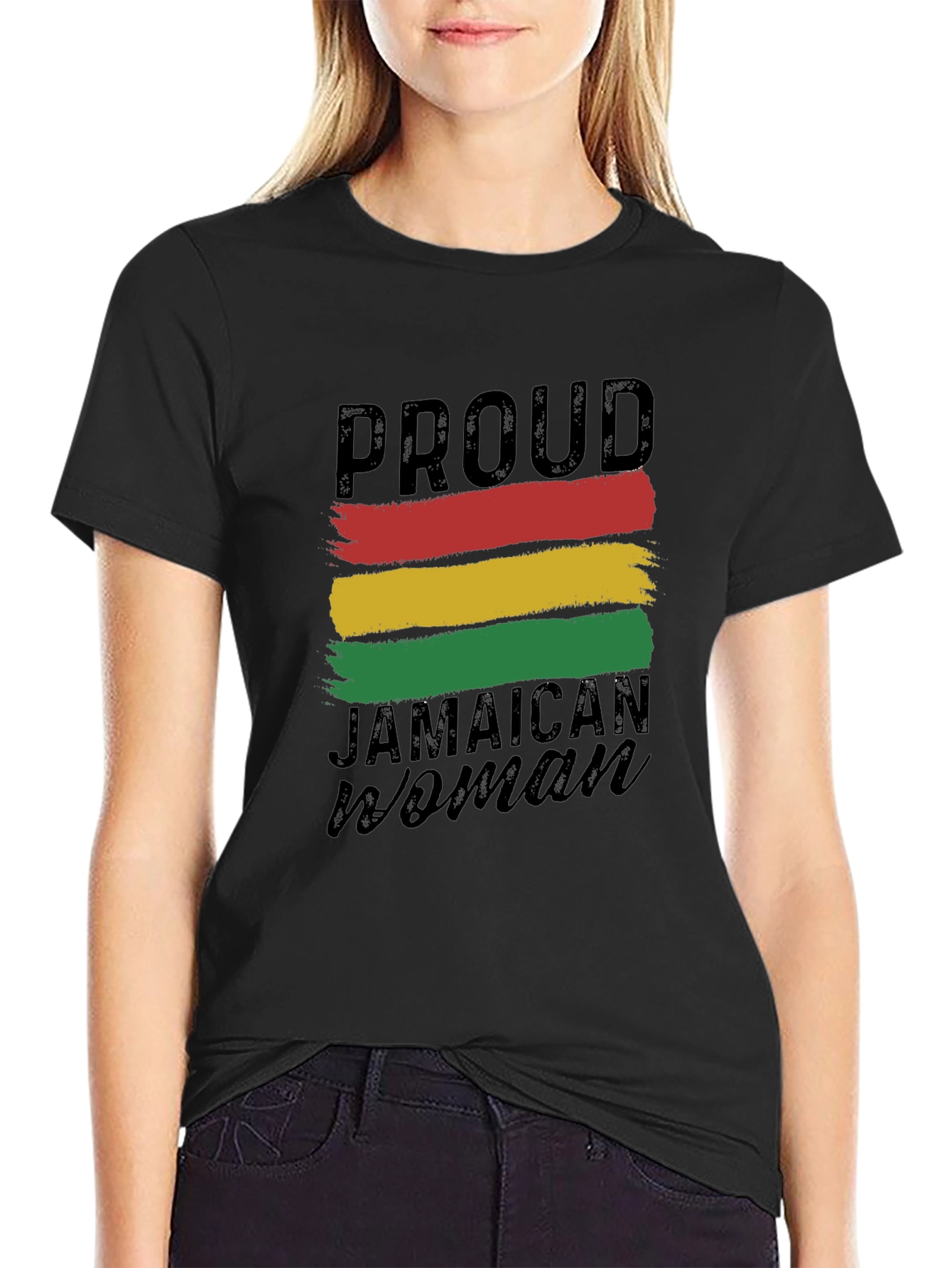Proud Jamaican Woman T-Shirt - Black